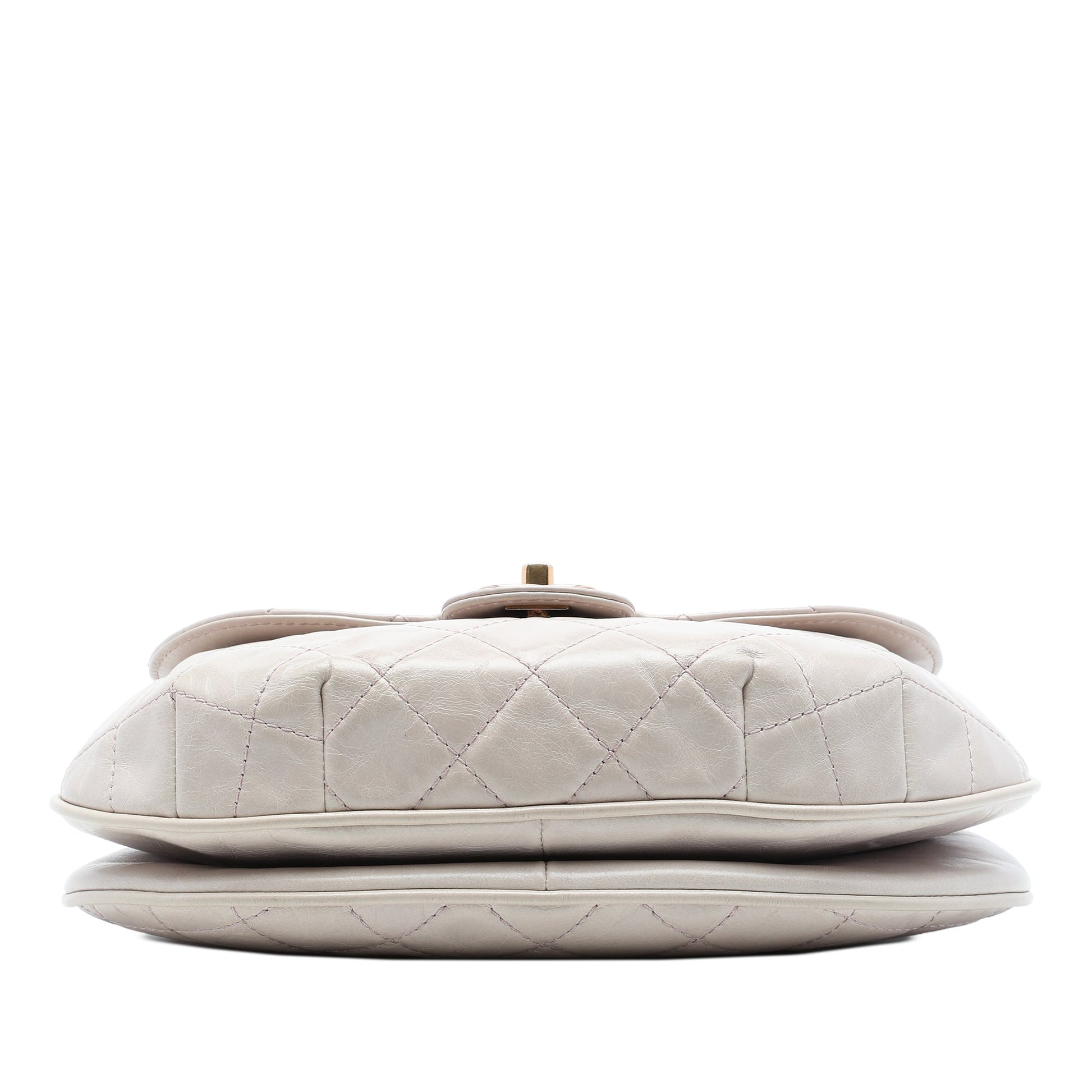Chanel Medium Quilted Aged Calfskin Bubble CC Flap