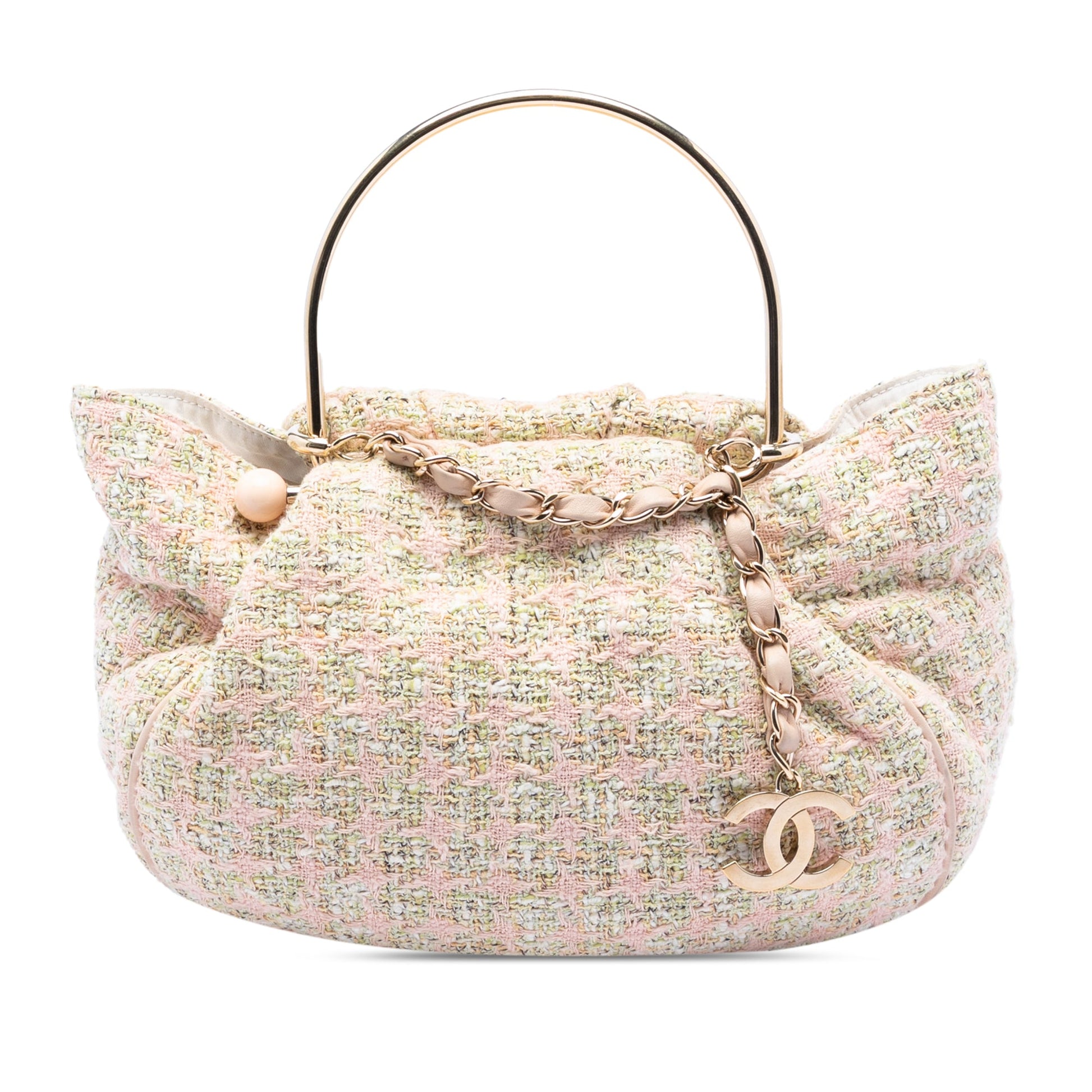 Chanel Tweed Boucle Knitting Top Handle Bag