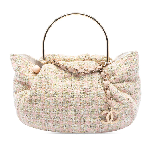 Chanel Tweed Boucle Knitting Top Handle Bag