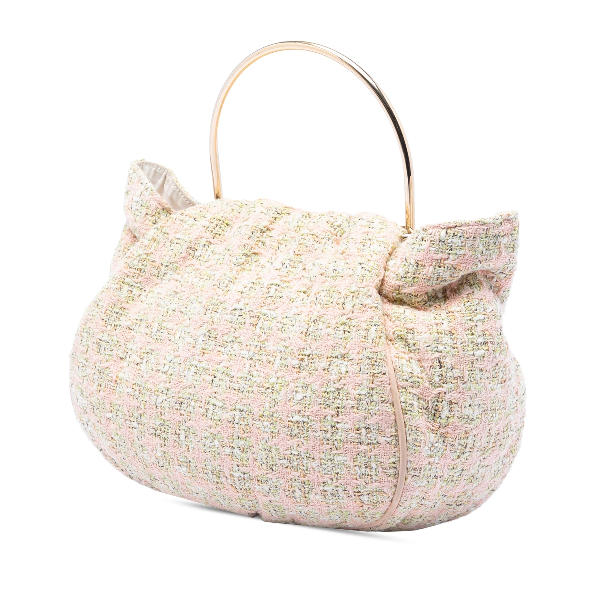 Chanel Tweed Boucle Knitting Top Handle Bag