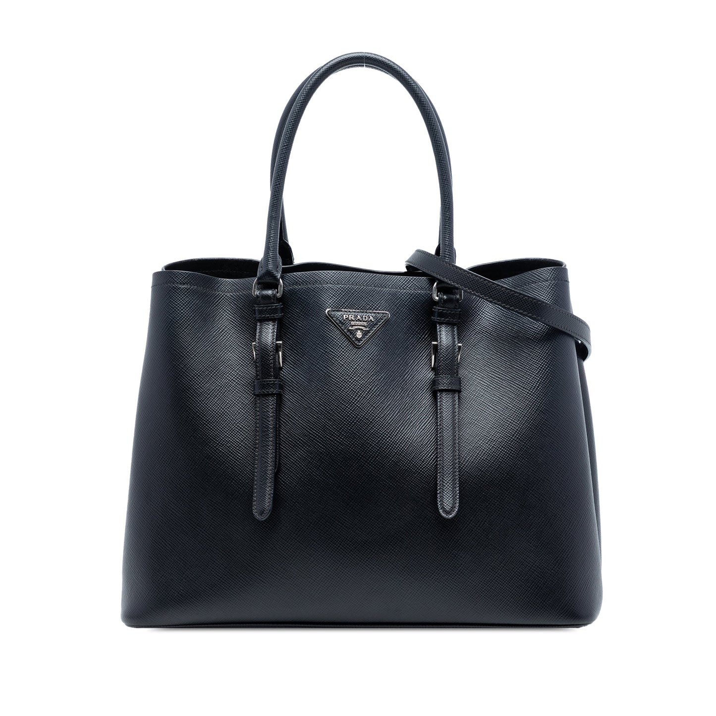 Prada Medium Saffiano Cuir Double Handle Satchel