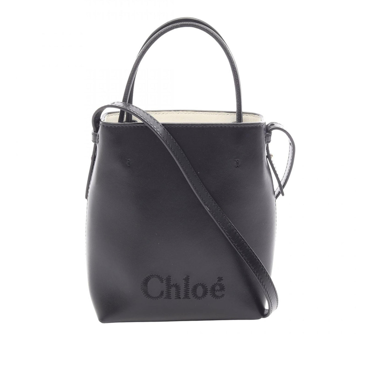 Chloé Leather Sense Micro Tote — Black
