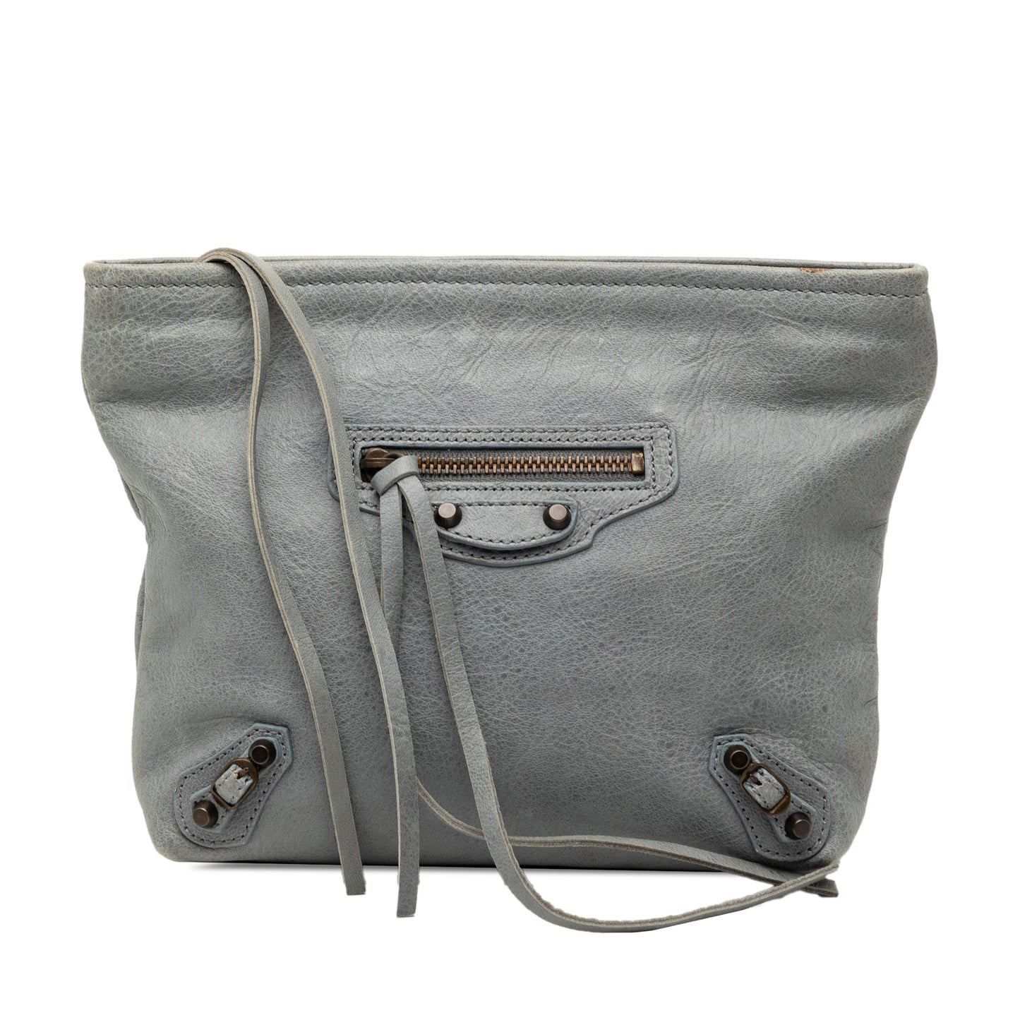 Balenciaga Lambskin Motocross Classic Clutch