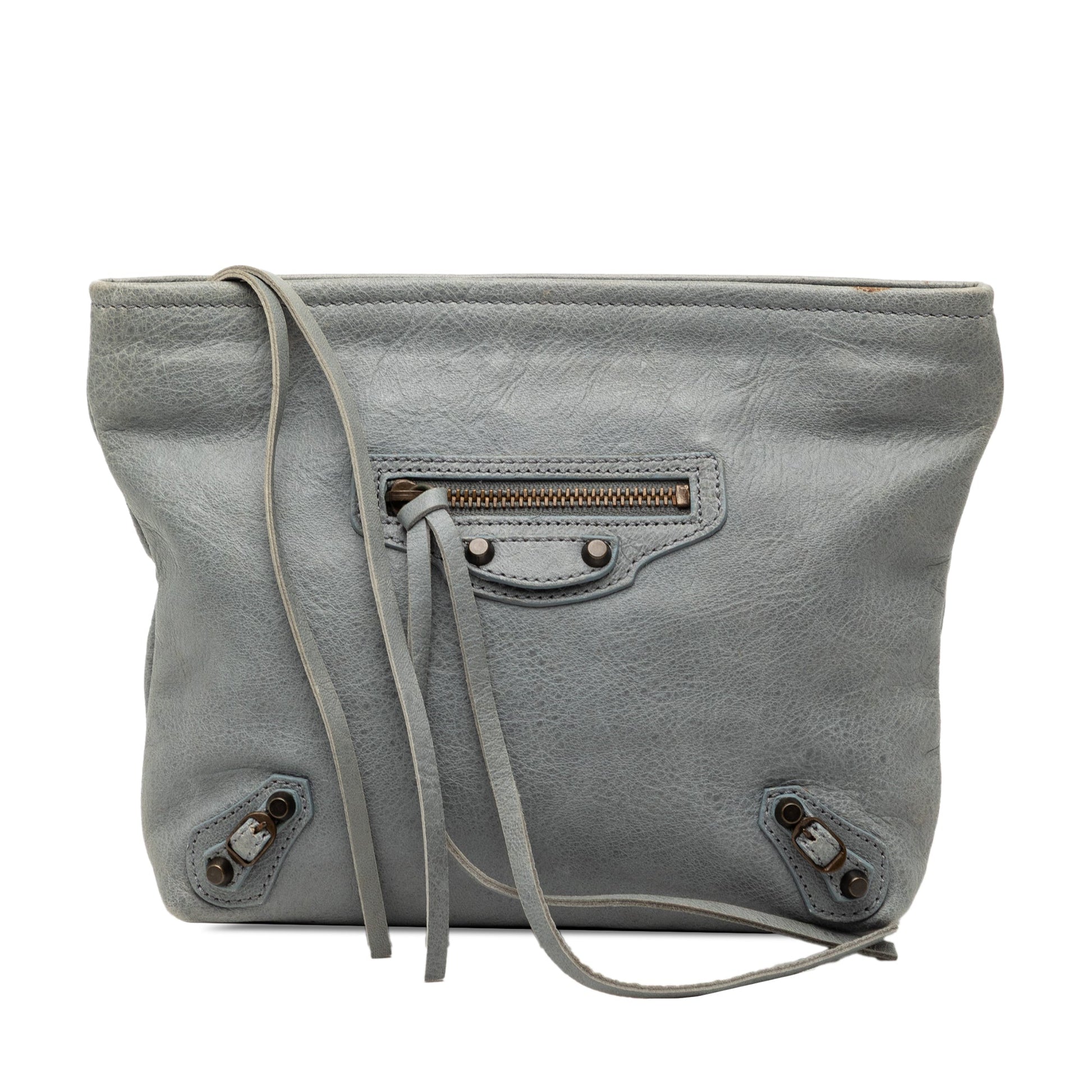 Balenciaga Lambskin Motocross Classic Clutch