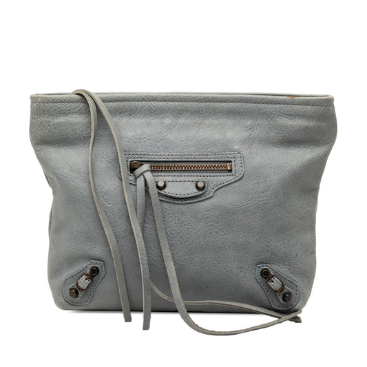 Balenciaga Lambskin Motocross Classic Clutch