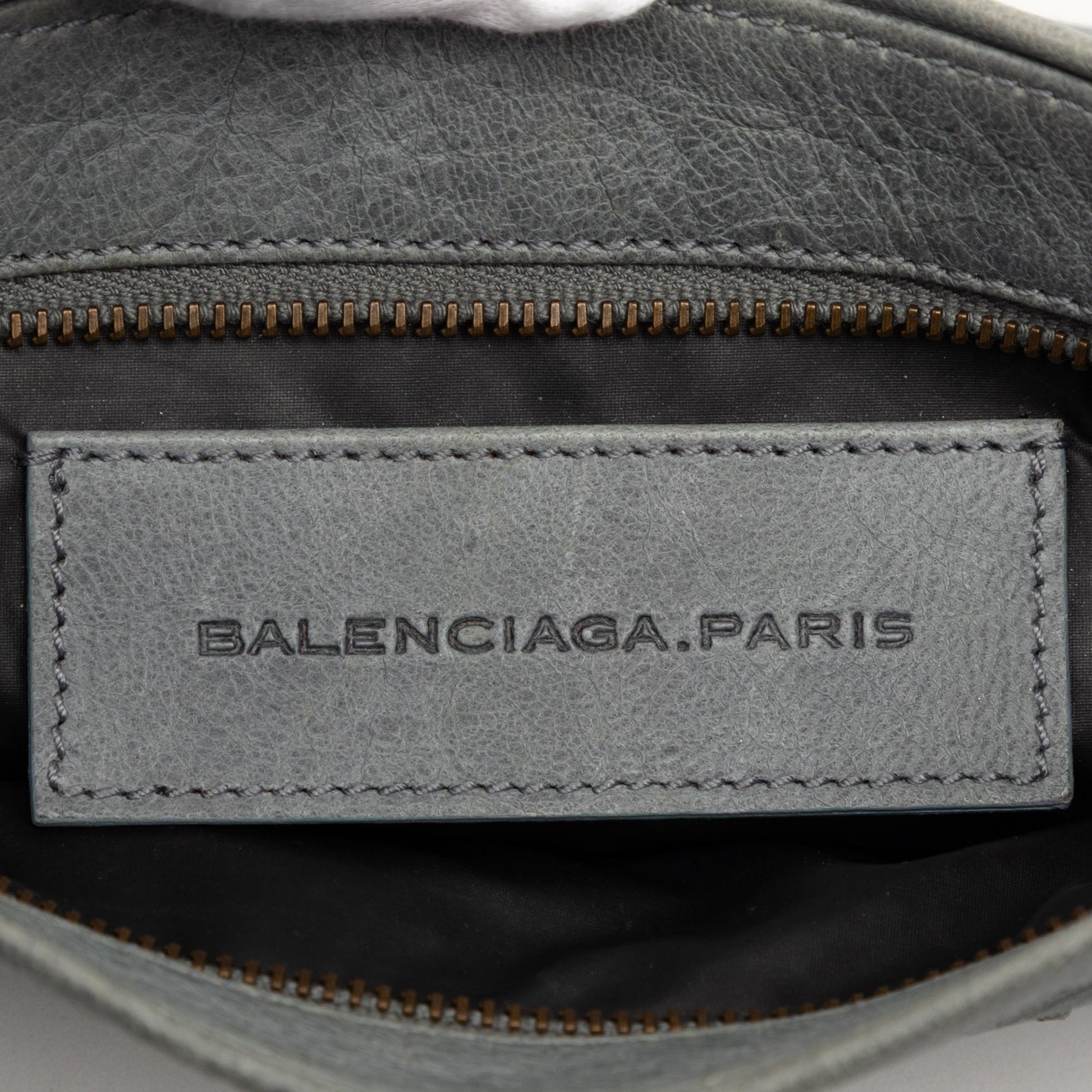 Balenciaga Lambskin Motocross Classic Clutch