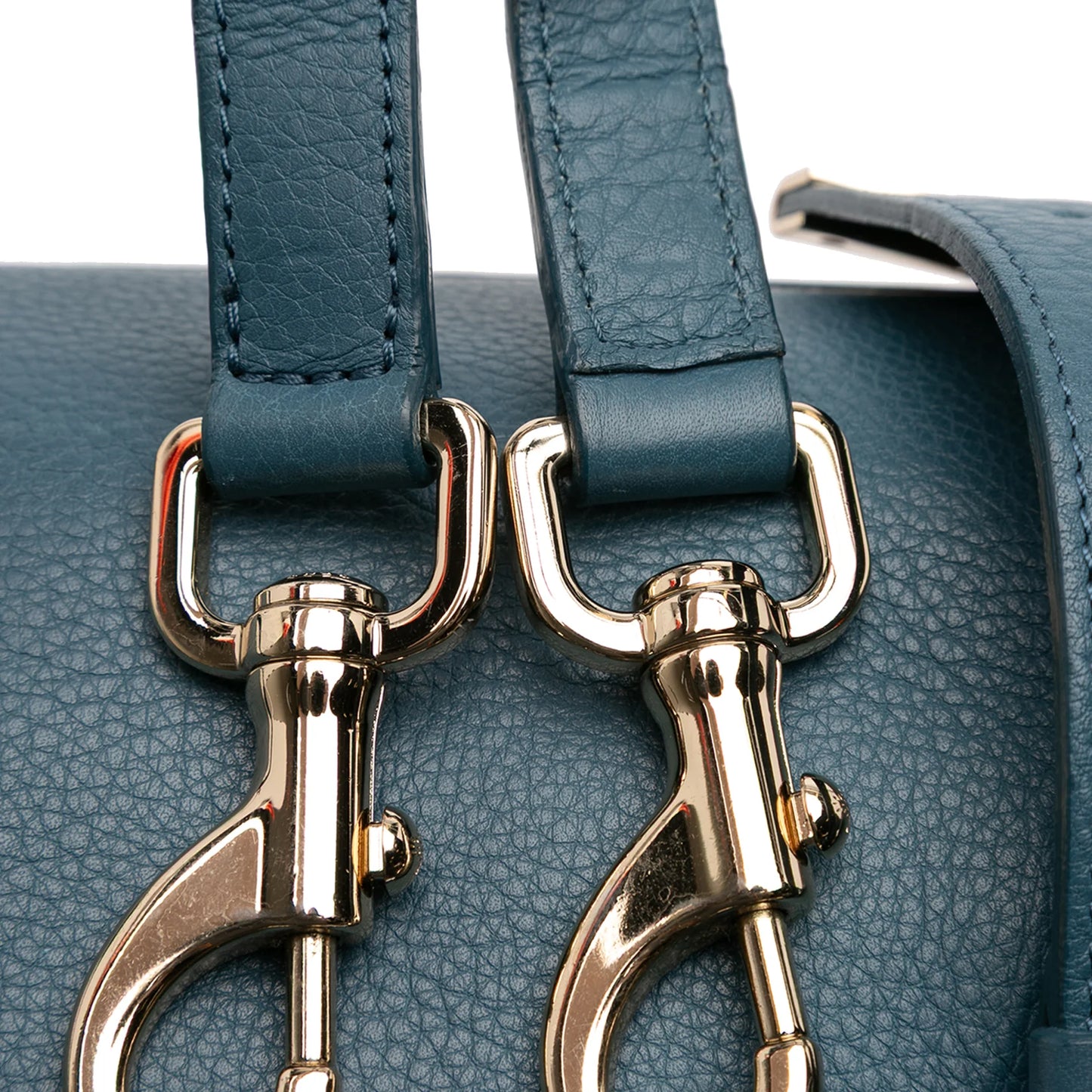 Grained Calfskin Studded Alexa Satchel
