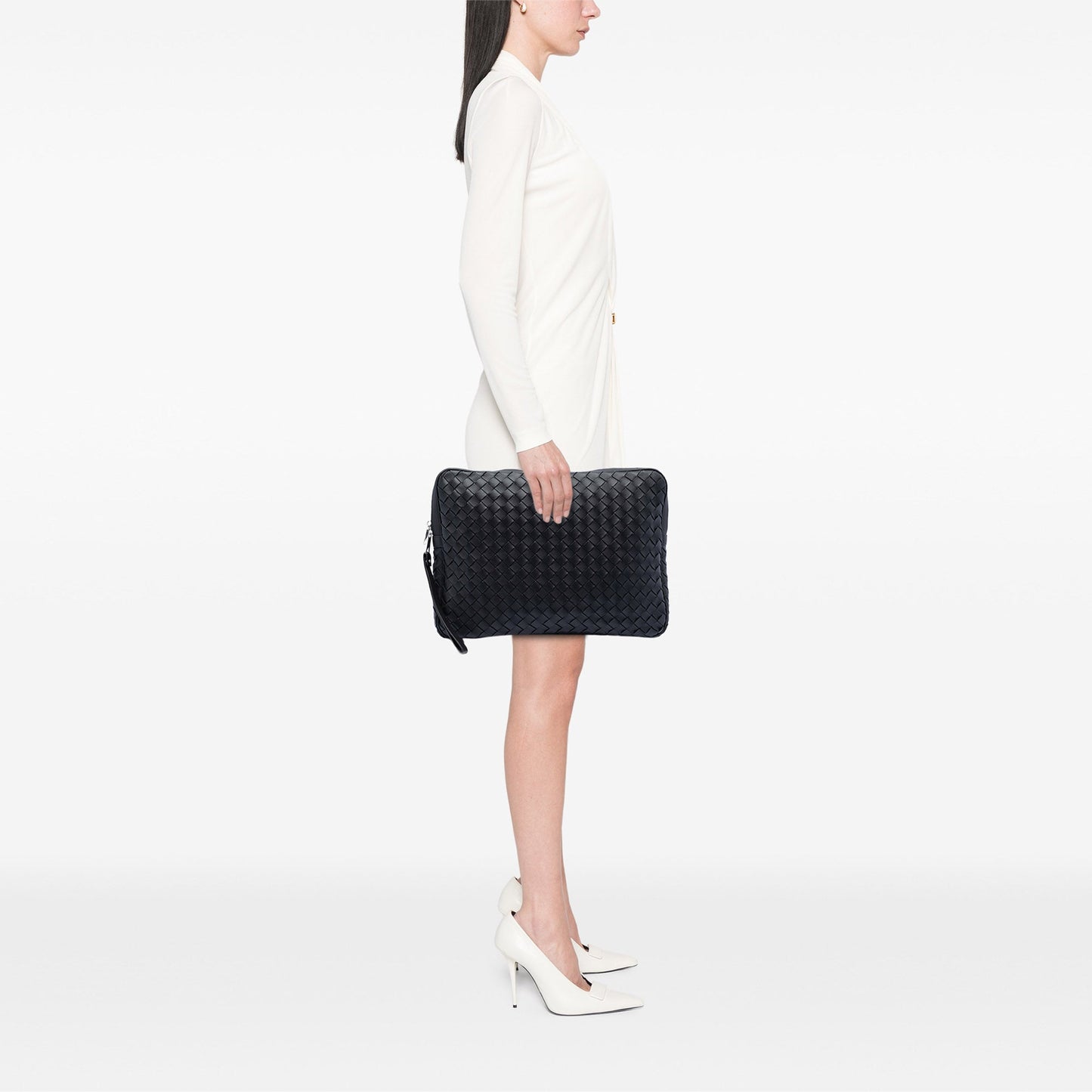 Nappa Intrecciato Wristlet Clutch