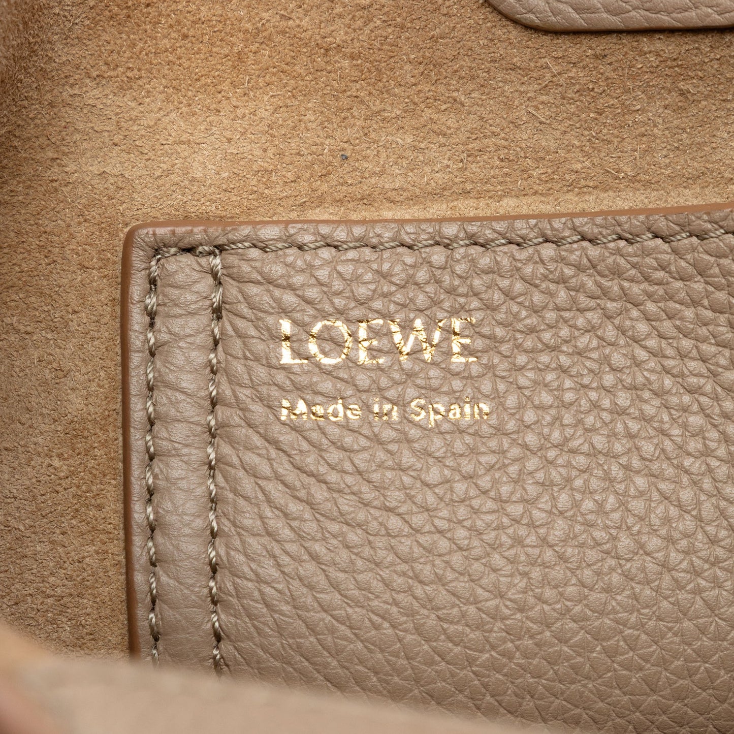 LOEWE Mini Soft Grained Calfskin Pebble Bucket Bag