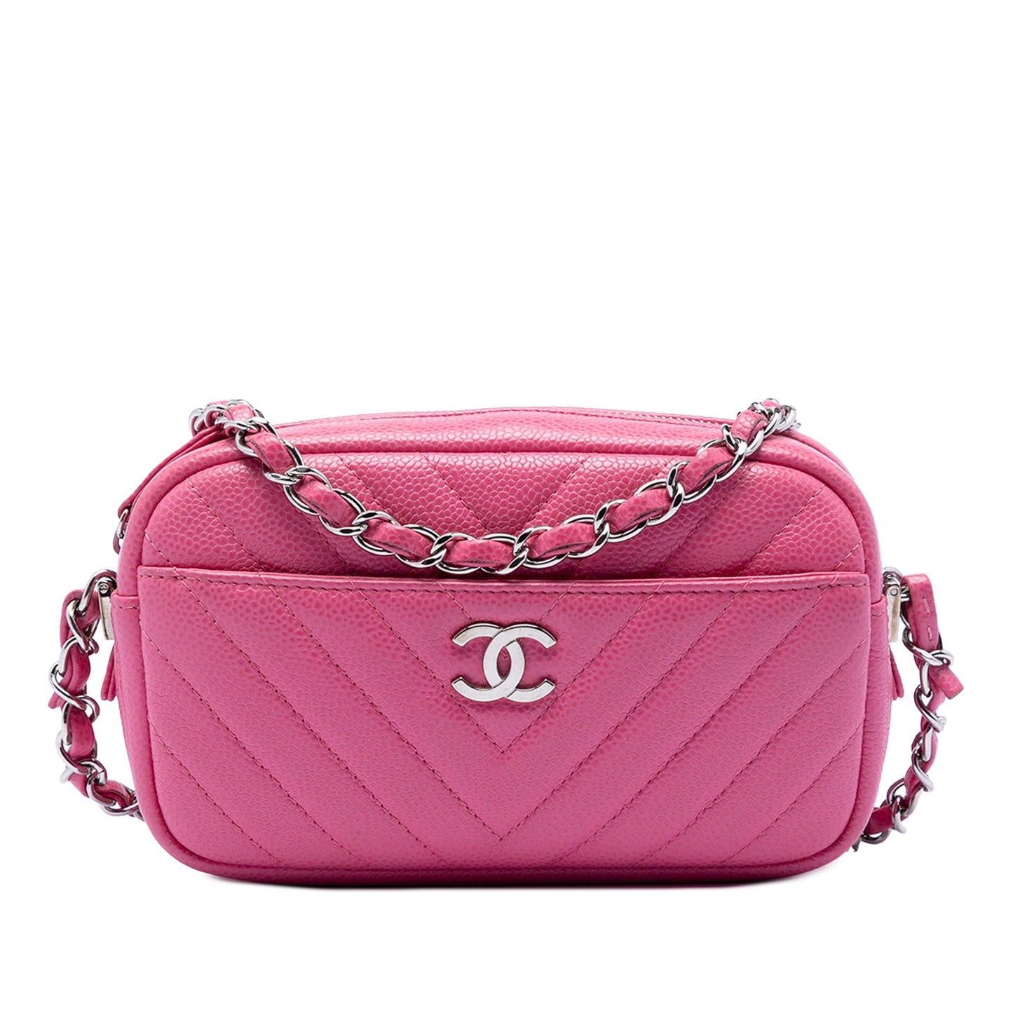 Chanel CC Chevron Caviar Camera Bag