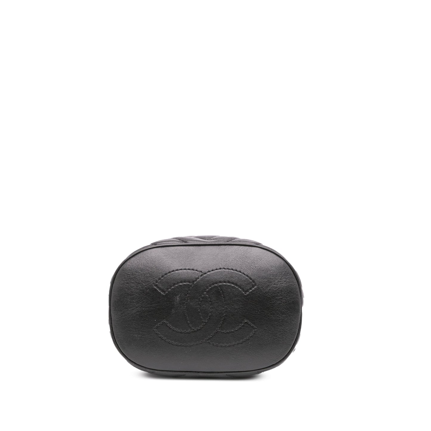 Chanel Quilted Chevron Lambskin Handle with Chic Bucket Bag