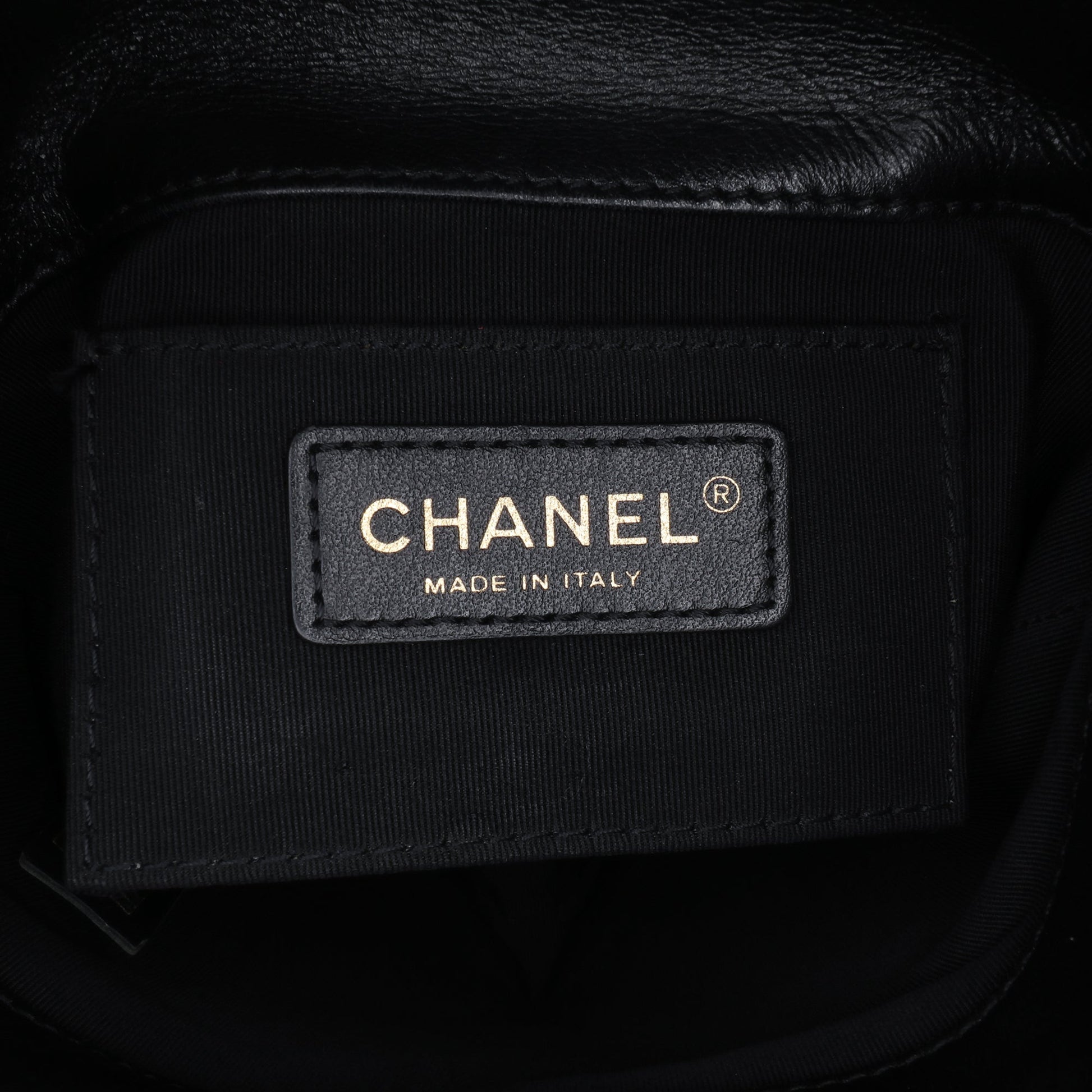 Chanel Quilted Chevron Lambskin Handle with Chic Bucket Bag