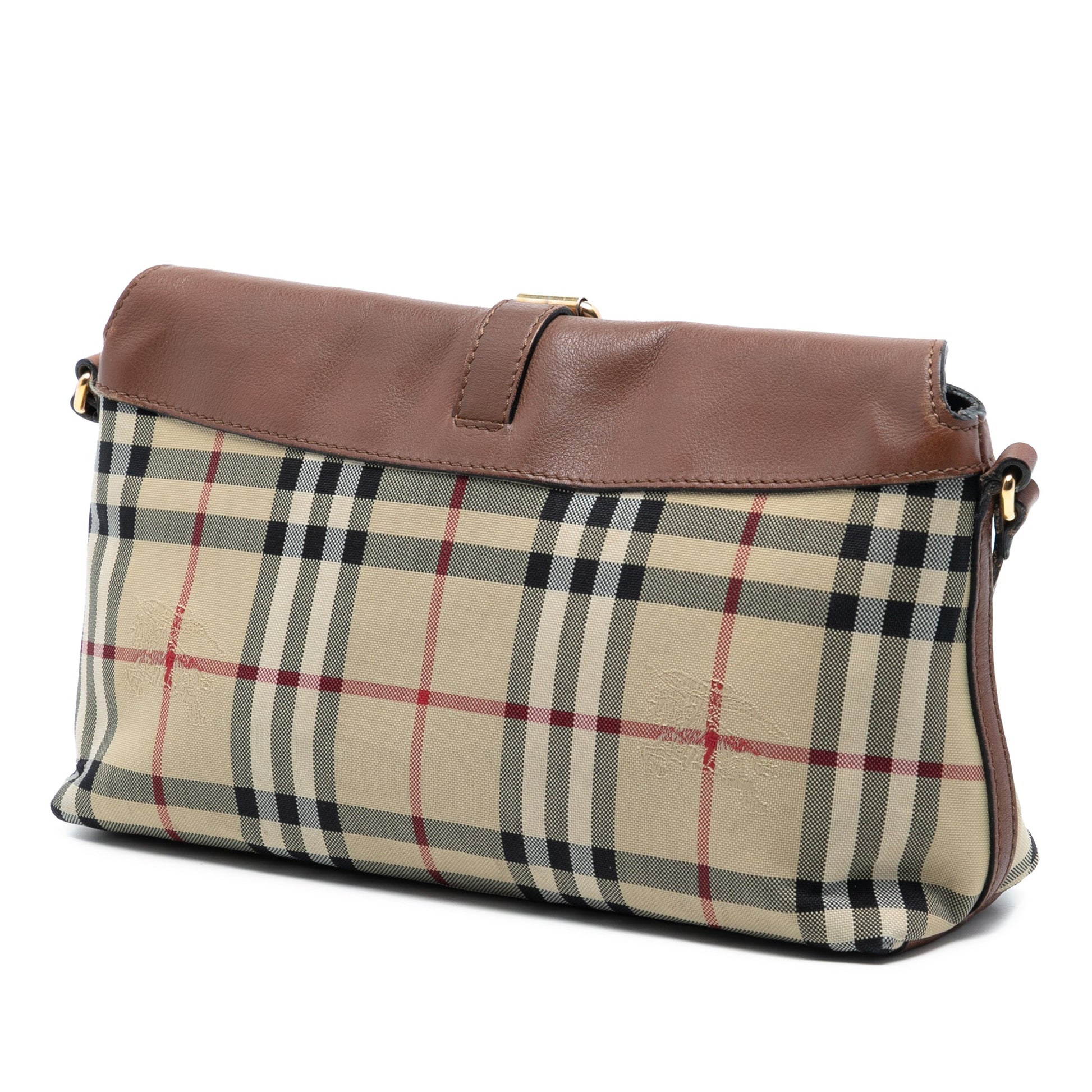 Burberry Haymarket Check Coated Canvas Leah Crossbody