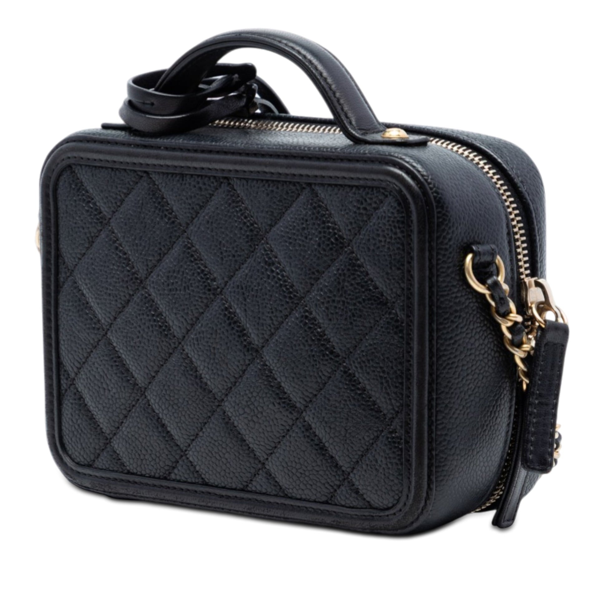 Chanel Small Caviar CC Filigree Vanity Case