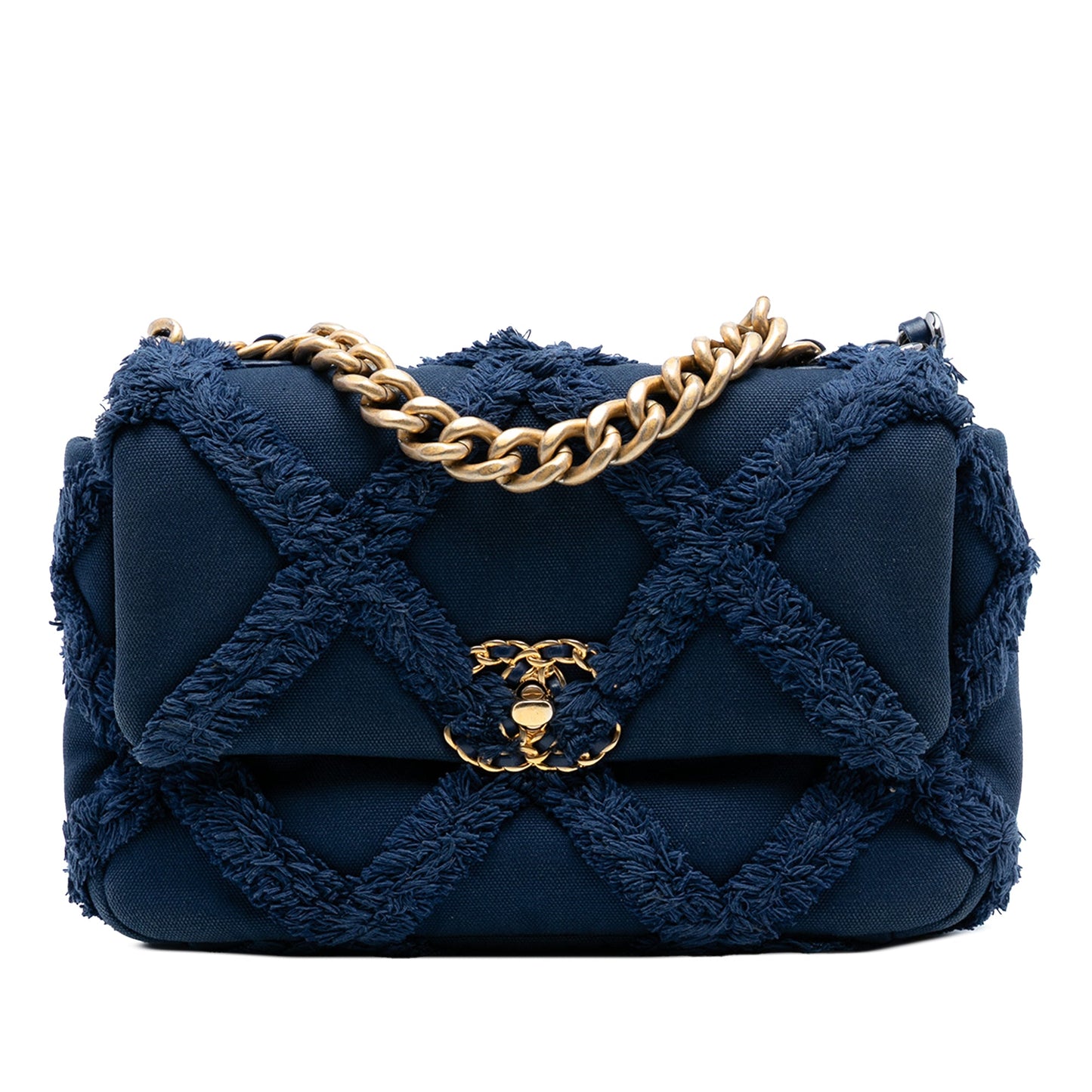 Chanel Medium Canvas and Cotton 19 Flap
