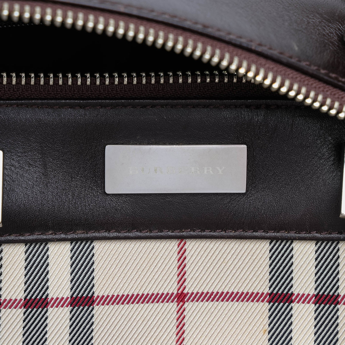 Burberry House Check Canvas Barrel Handbag