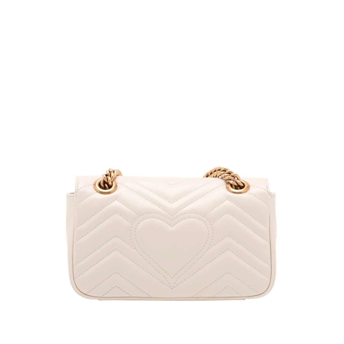 Gucci Small GG Marmont Matelasse Calfskin Shoulder Bag — White