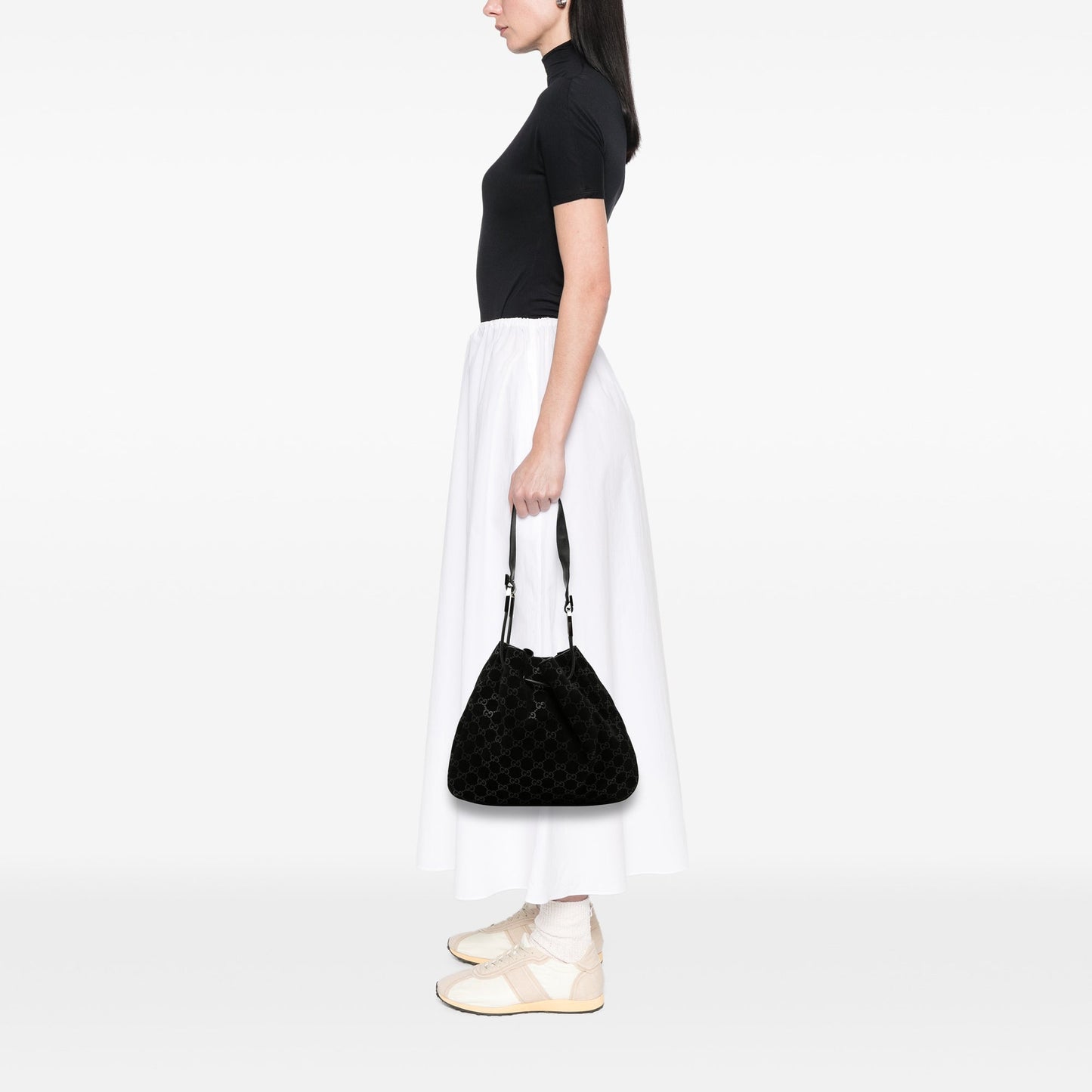 Gucci GG Suede Shoulder Bag