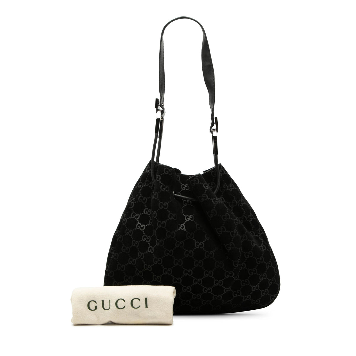 Gucci GG Suede Shoulder Bag