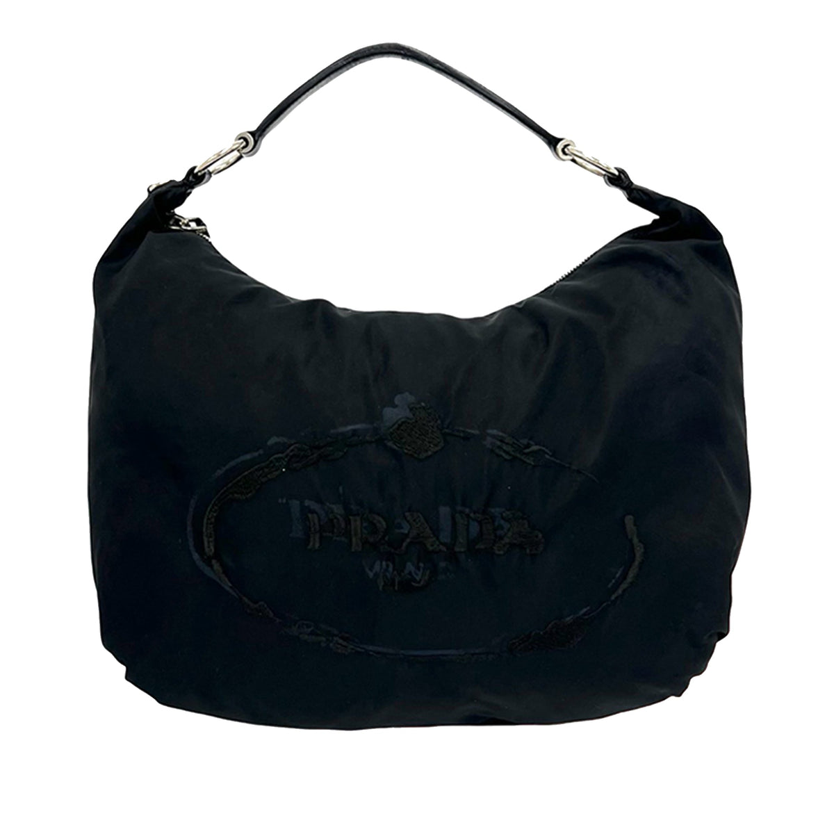 Prada Canapa Logo Tessuto Hobo