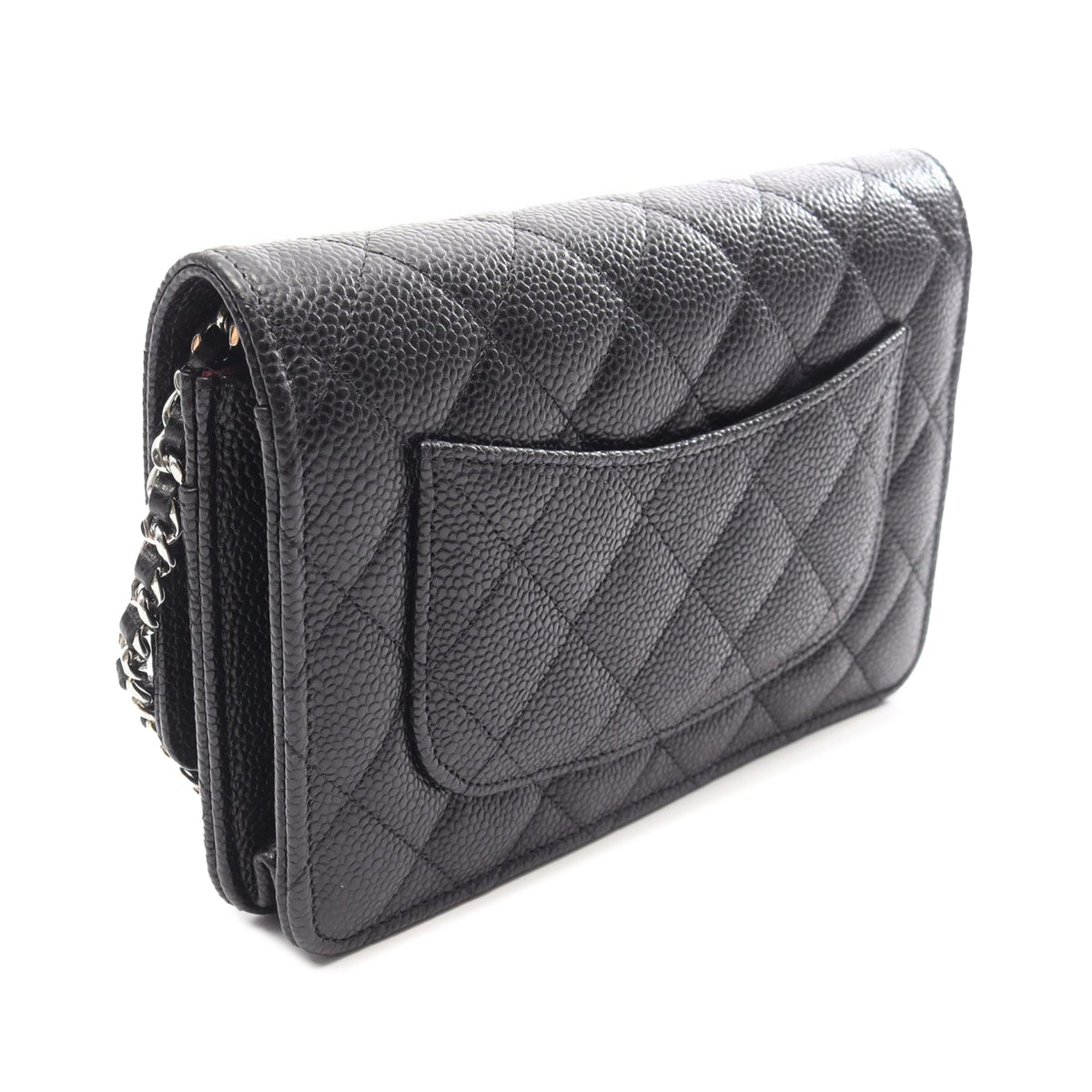 Chanel CC Quilted Caviar Wallet on Chain