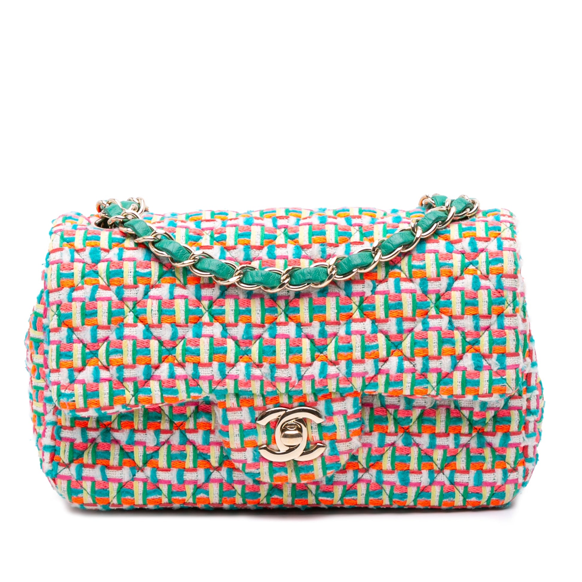 Chanel Mini Rectangular Classic Tweed Single Flap
