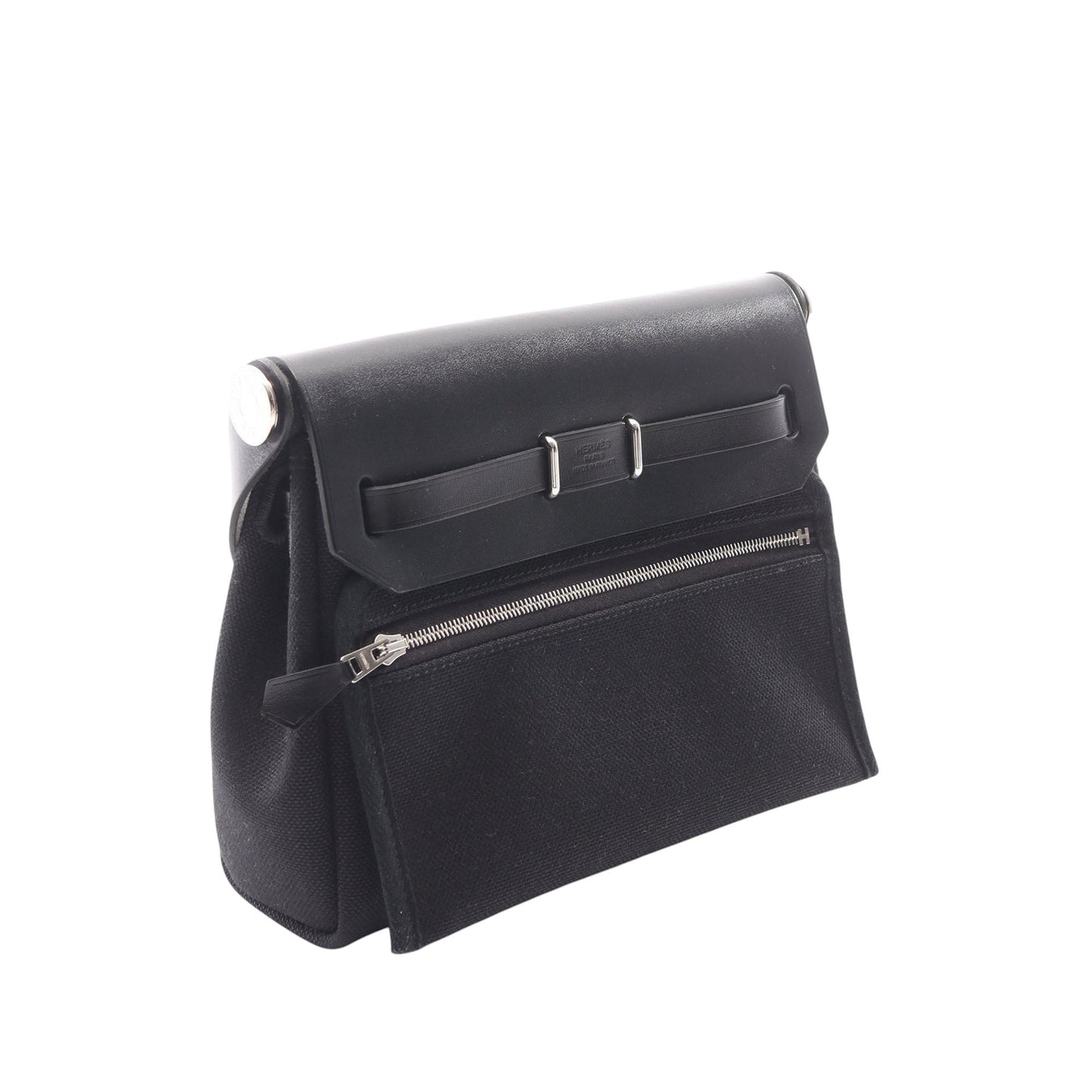 Hermès Military Toile and Vache Hunter Herbag Zip 20