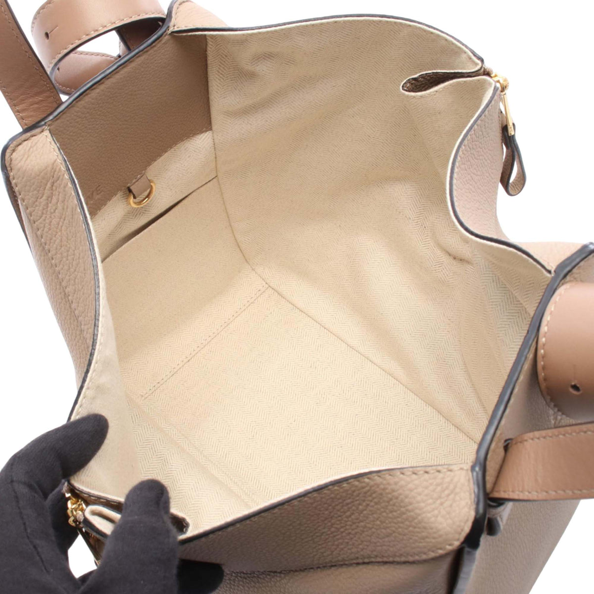 LOEWE Small Grained Calfskin Drawstring Hammock Bag