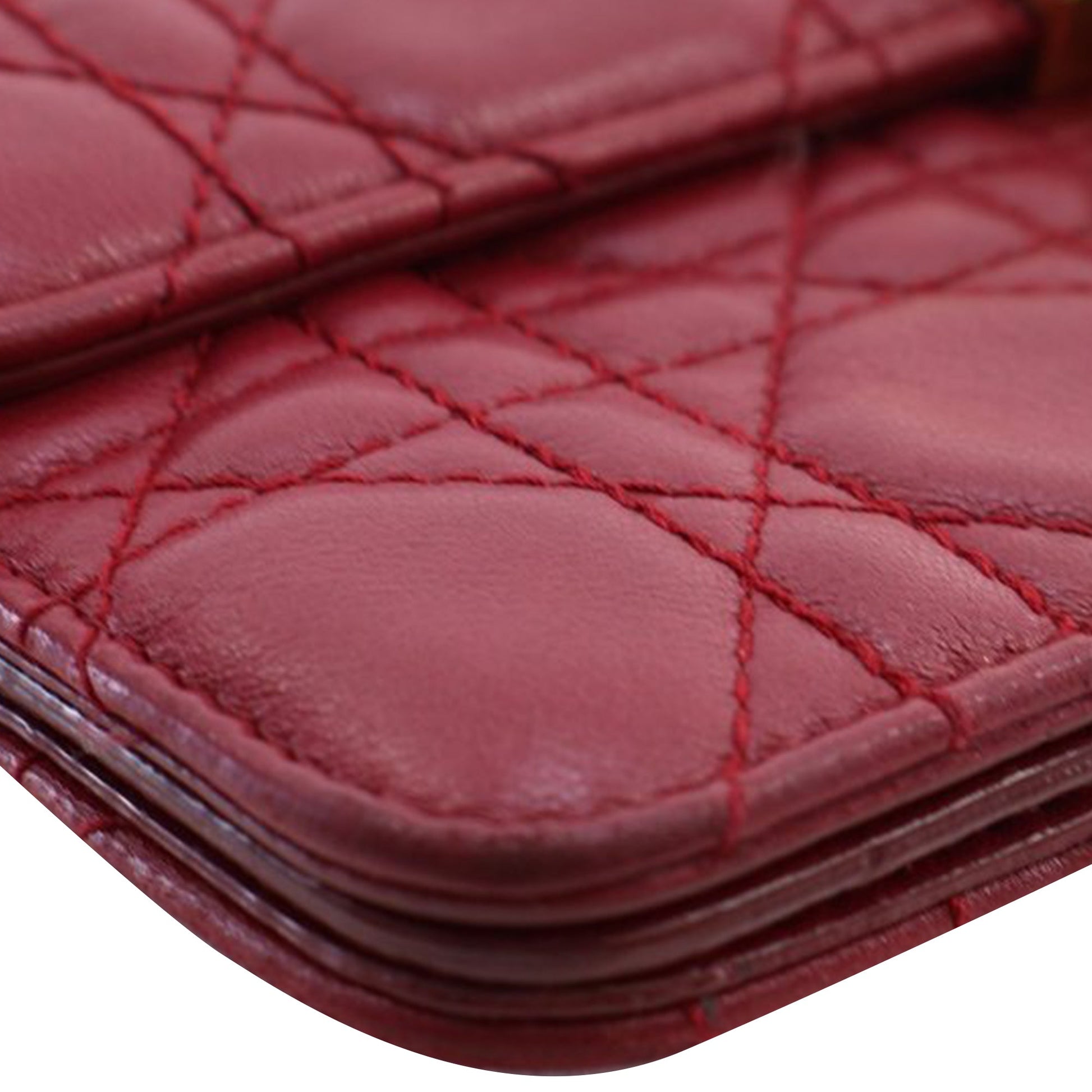 Dior Lambskin Cannage DiorAddict Wristlet Clutch