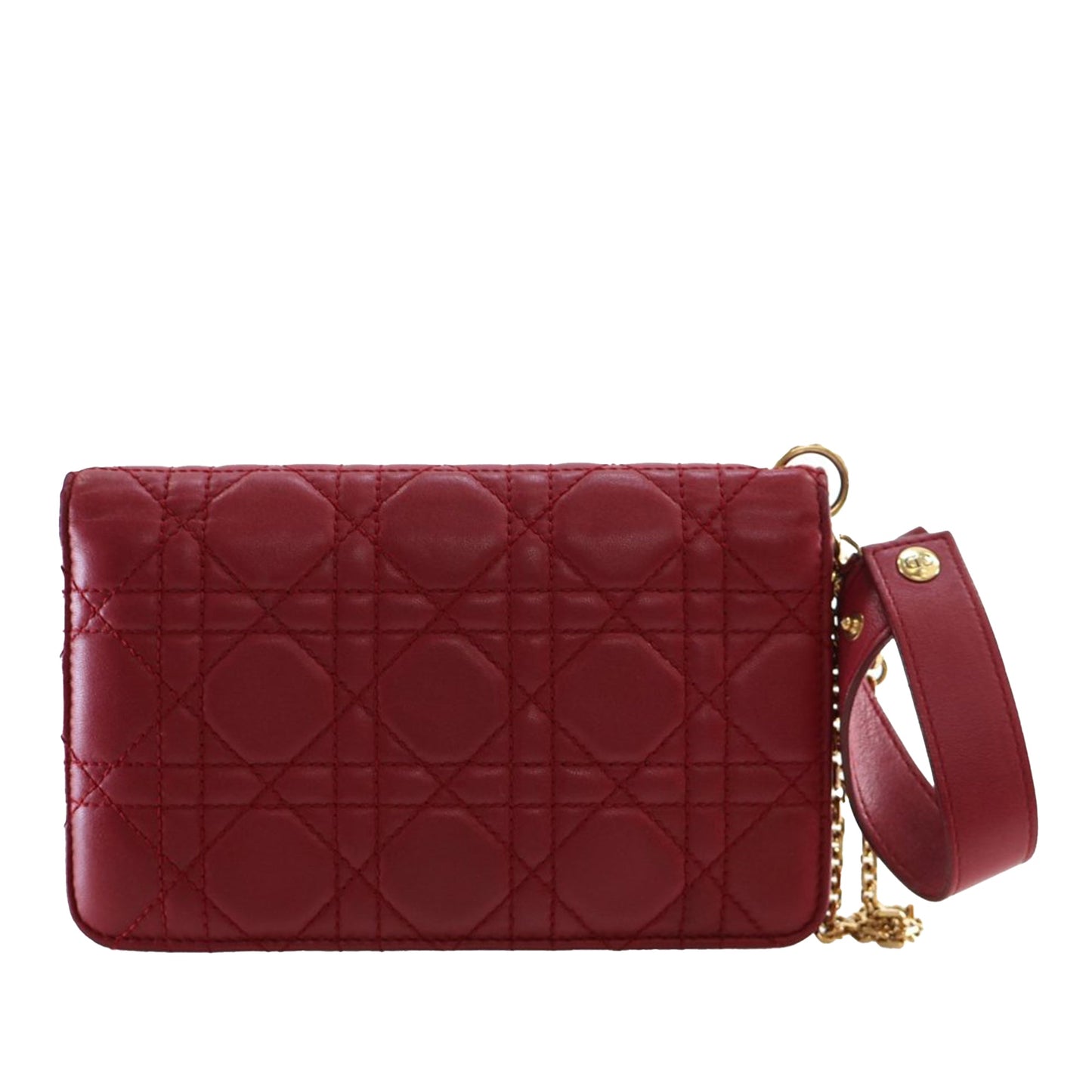 Dior Lambskin Cannage DiorAddict Wristlet Clutch