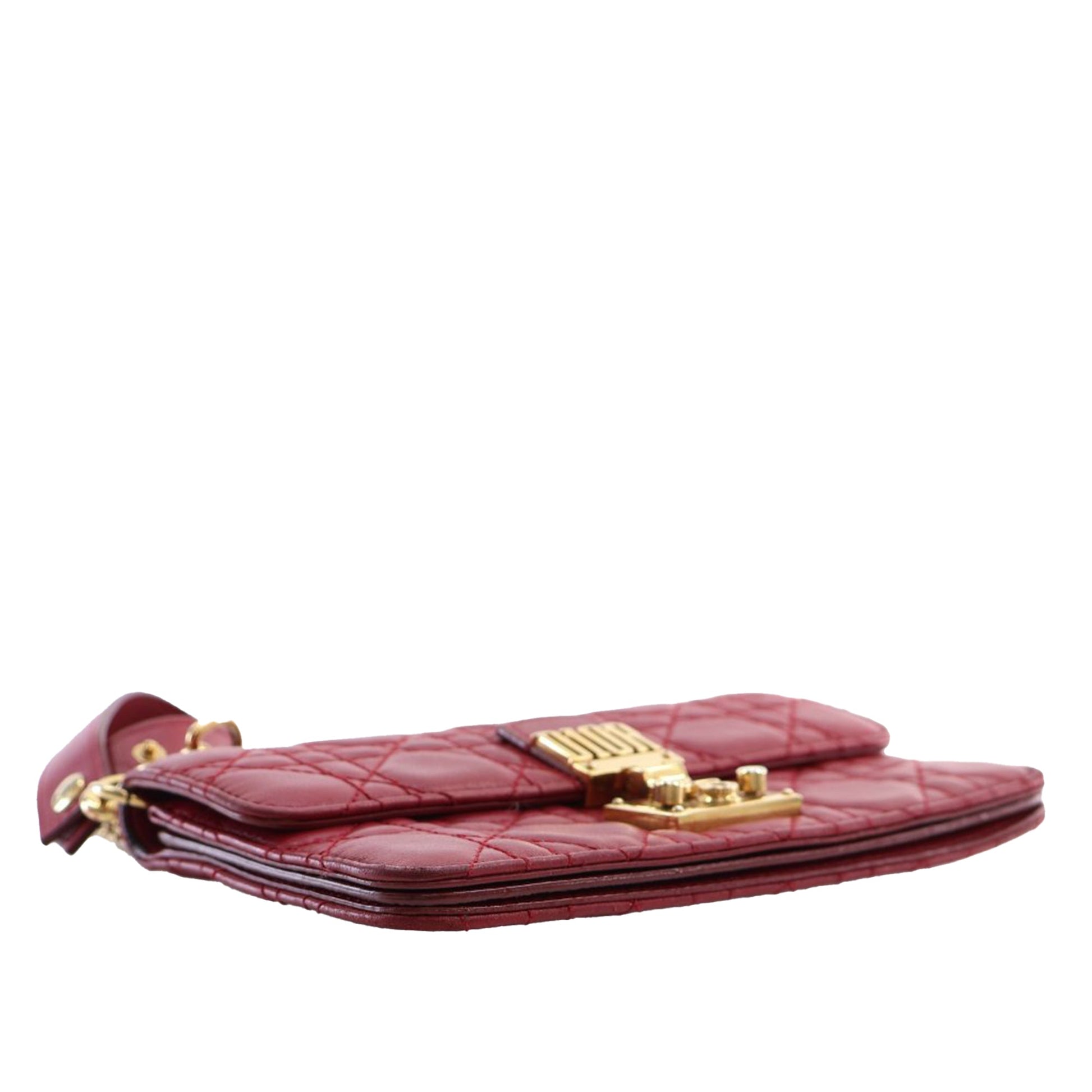 Dior Lambskin Cannage DiorAddict Wristlet Clutch