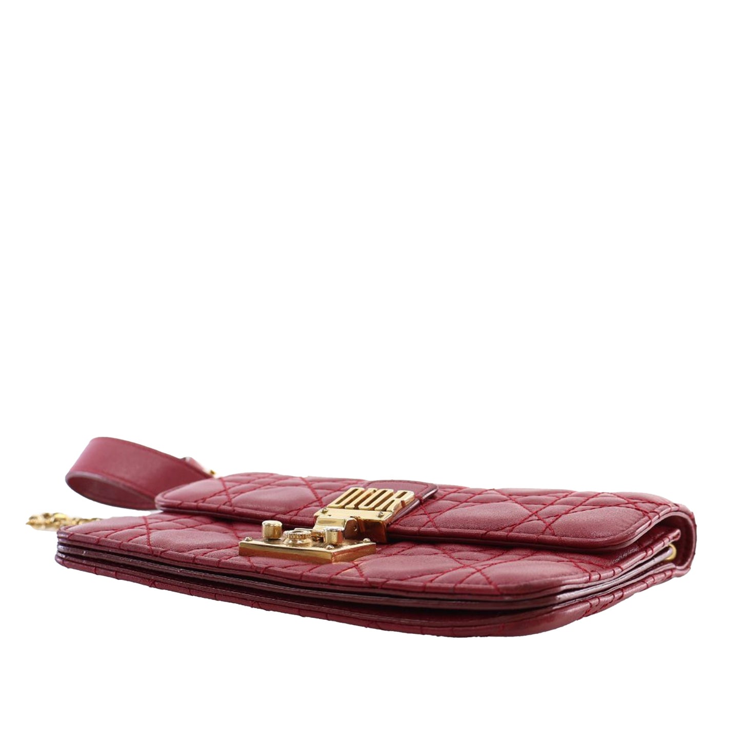 Dior Lambskin Cannage DiorAddict Wristlet Clutch