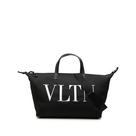Valentino Nylon VLTN Travel Bag — Black