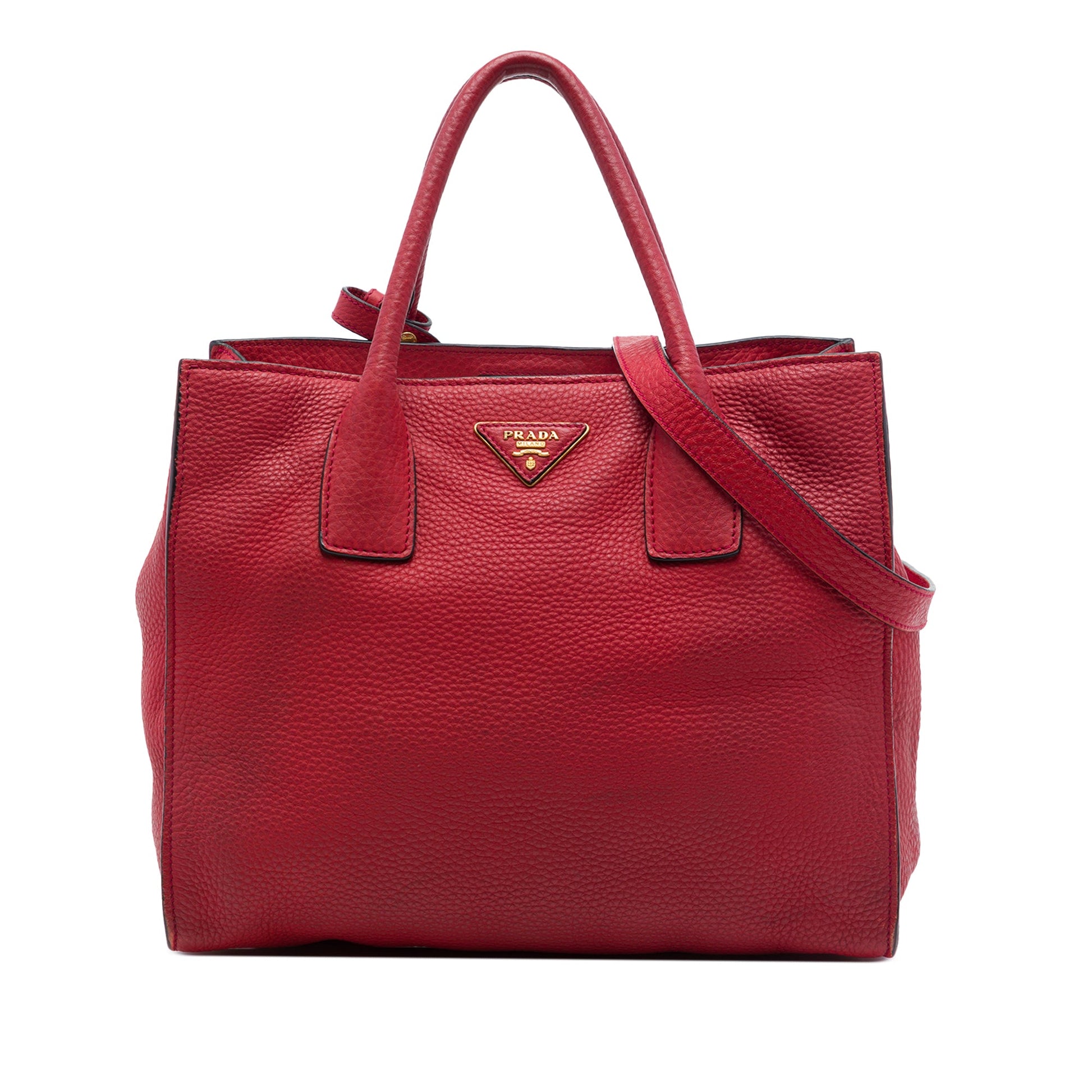 Prada Vitello Daino Open Convertible Tote