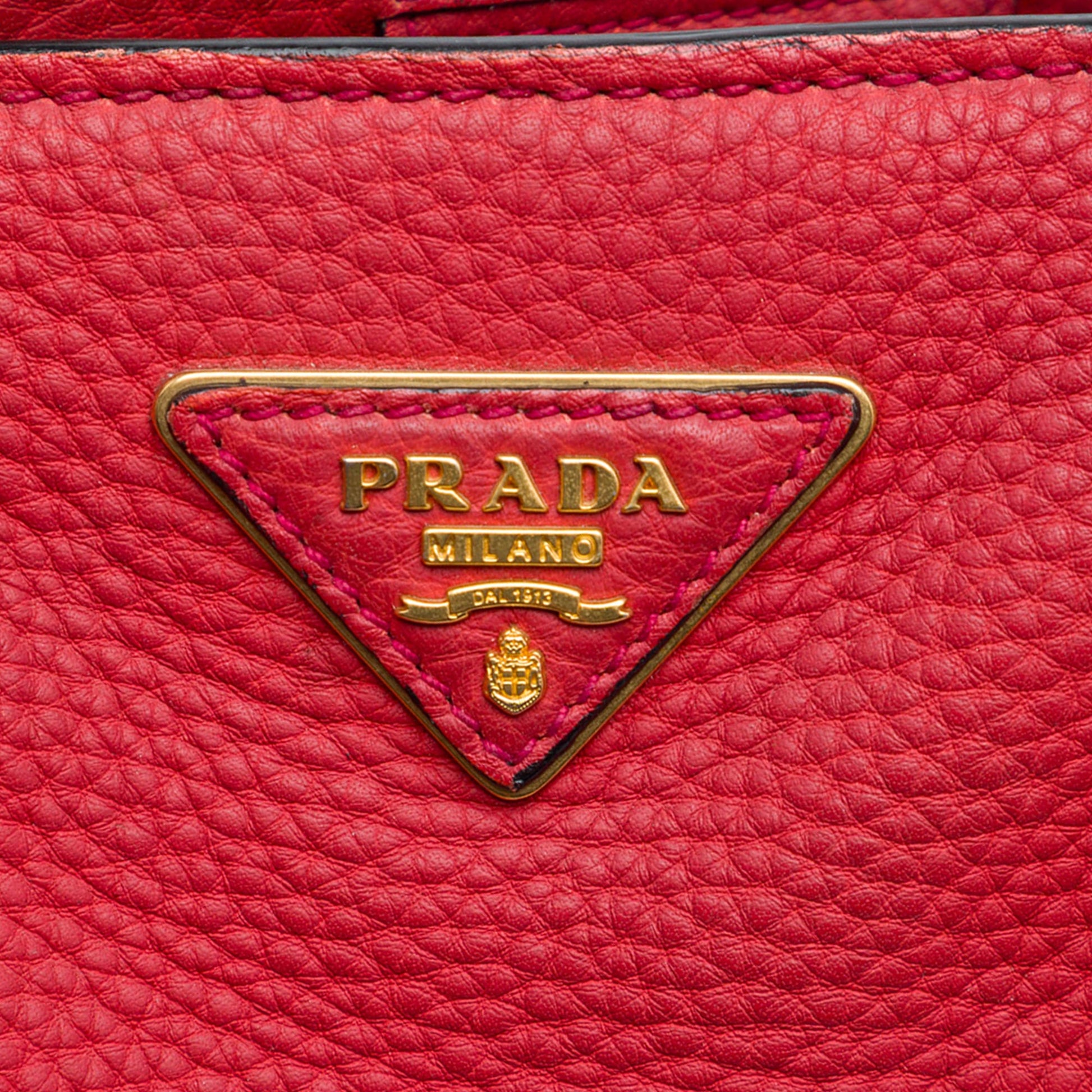 Prada Vitello Daino Open Convertible Tote