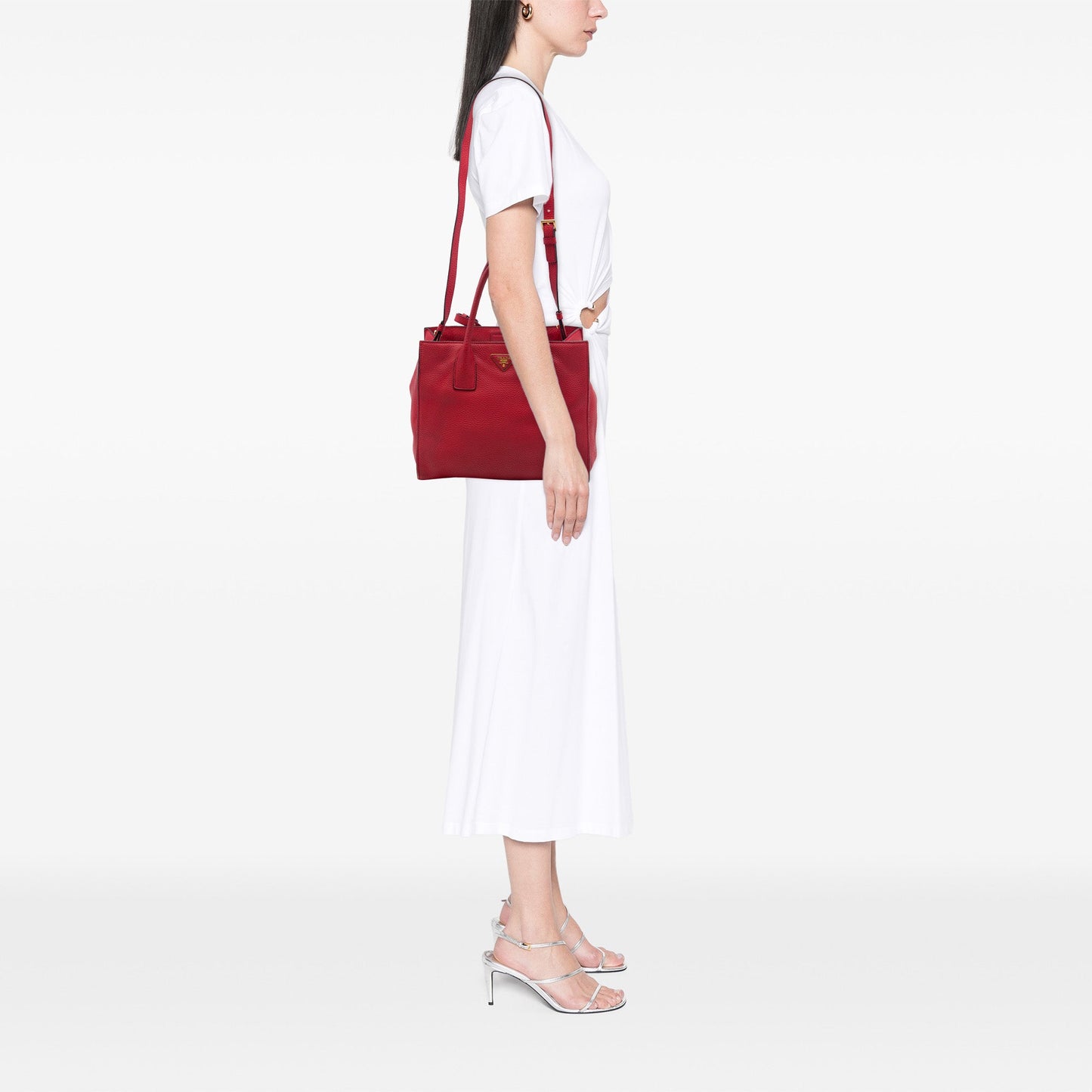 Prada Vitello Daino Open Convertible Tote
