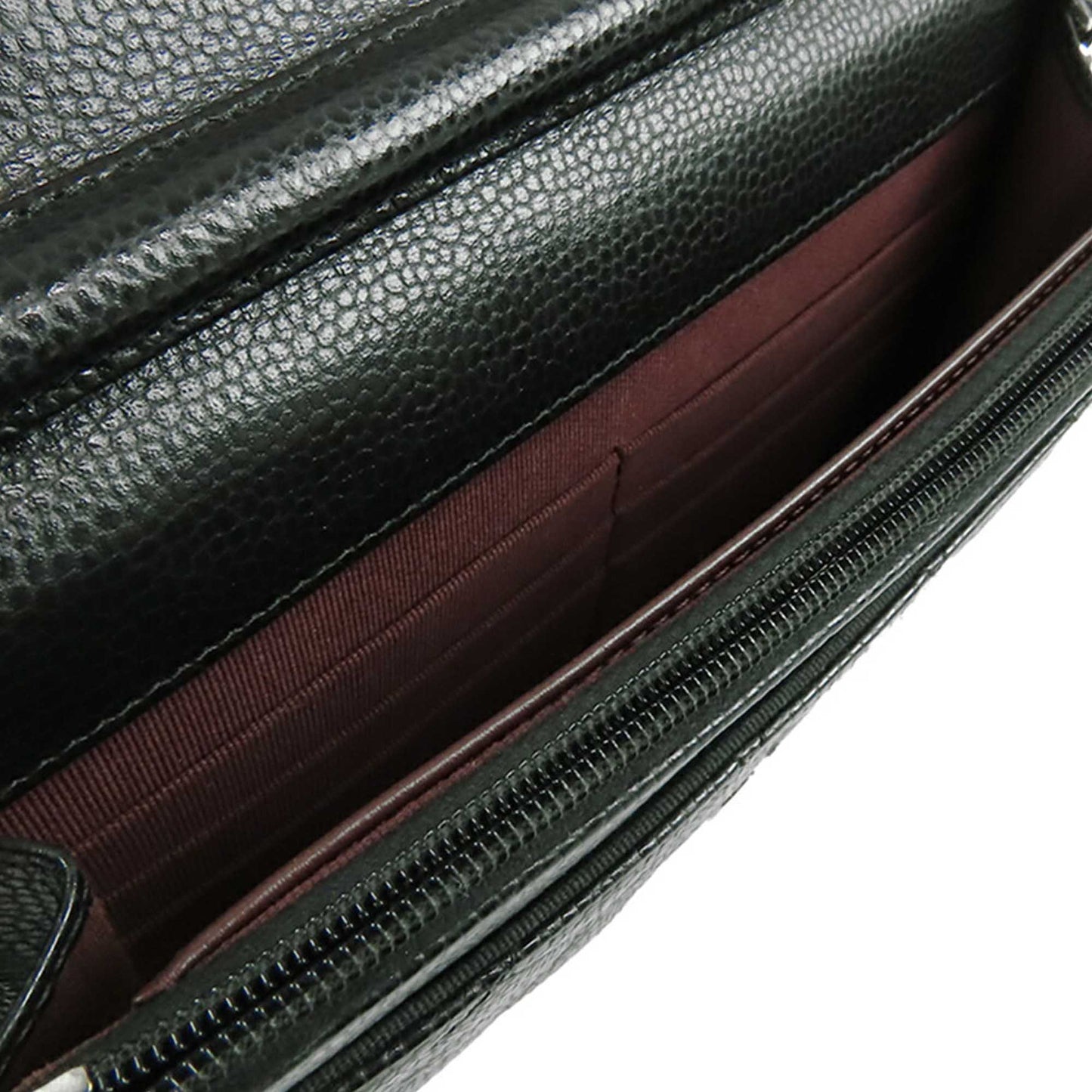 Chanel CC Quilted Caviar Wallet on Chain