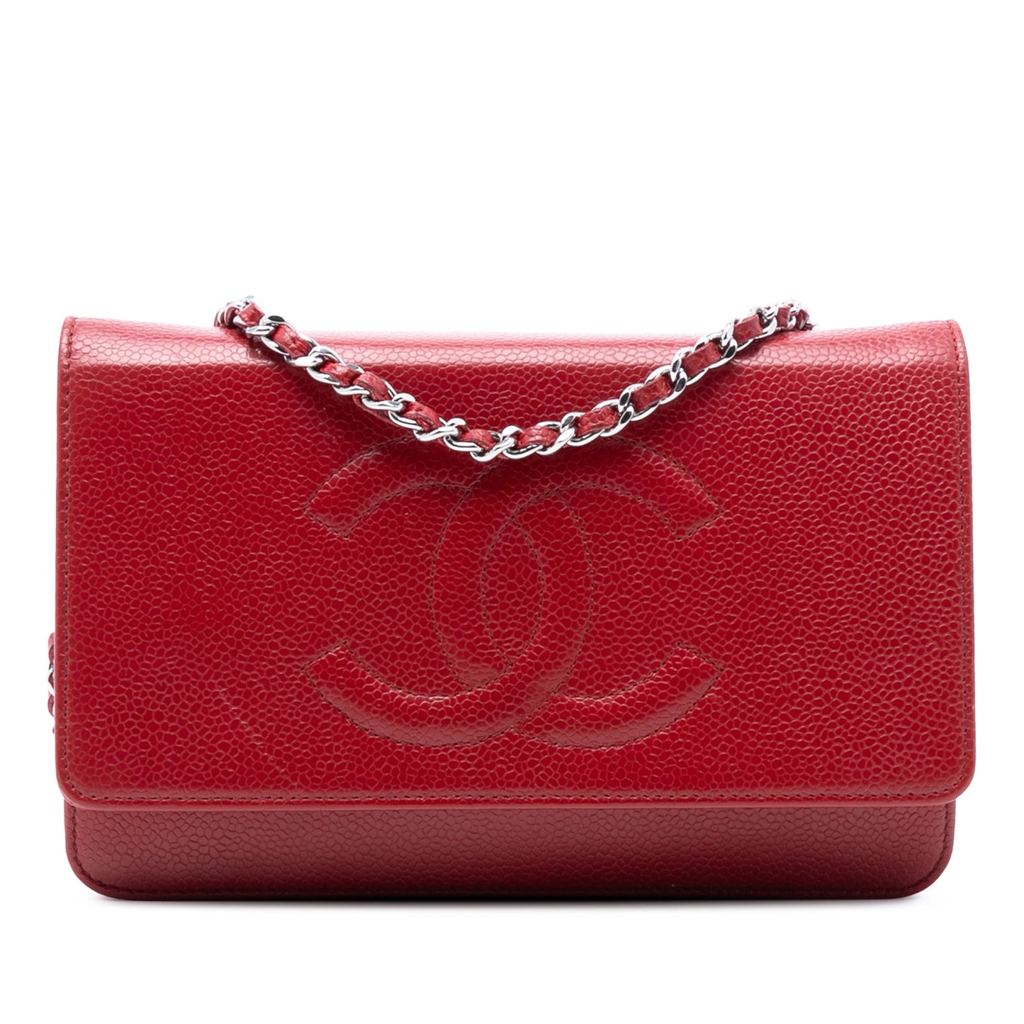 Chanel CC Caviar Wallet On Chain