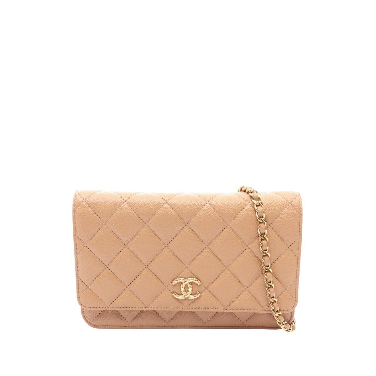 Chanel CC Quilted Caviar Wallet on Chain