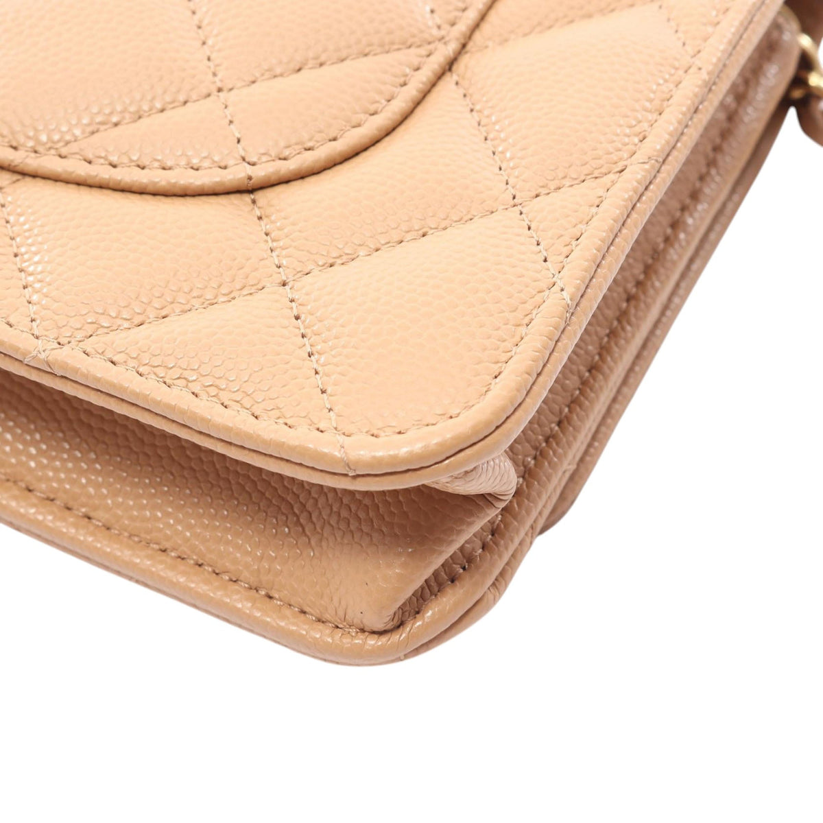 Chanel CC Quilted Caviar Wallet on Chain