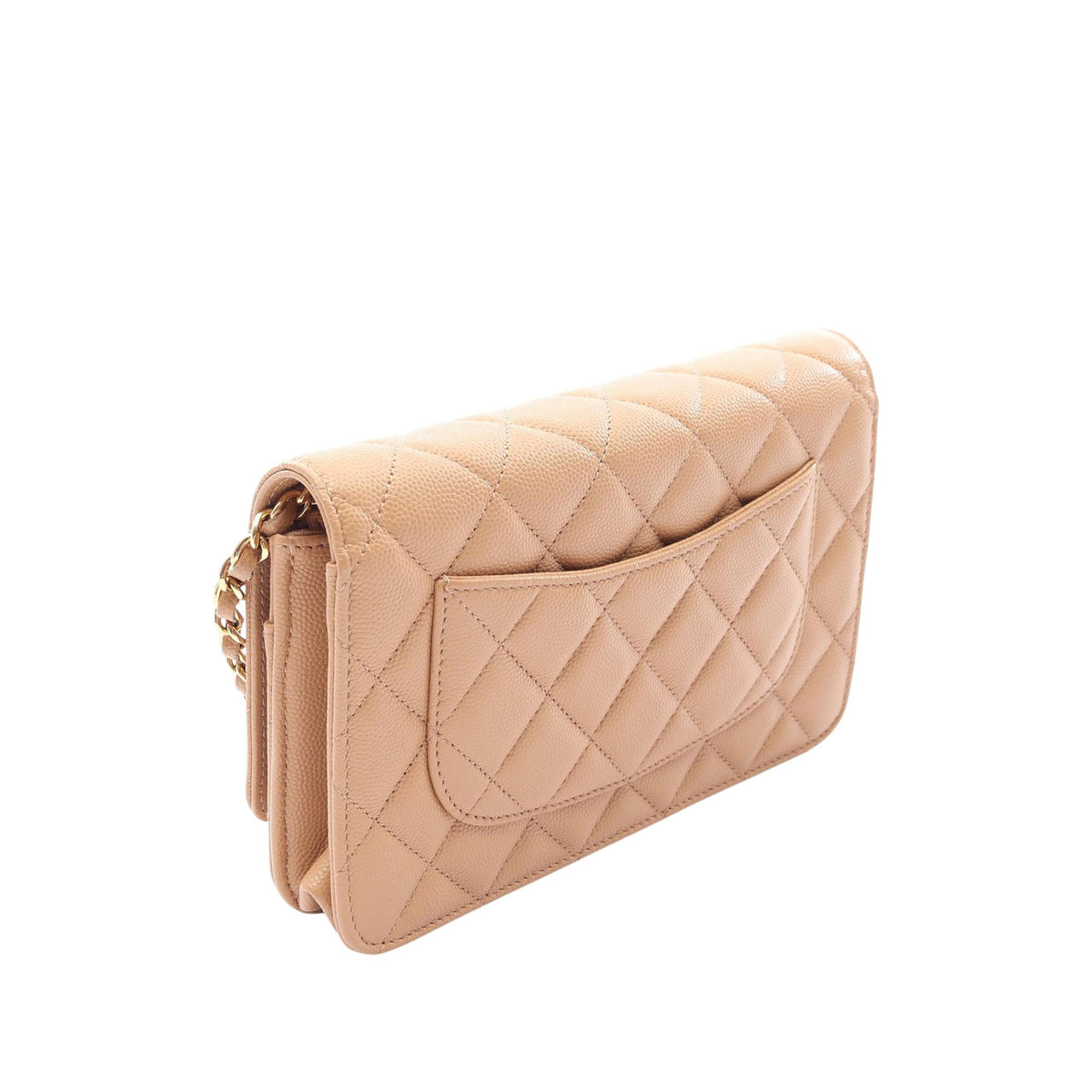 Chanel CC Quilted Caviar Wallet on Chain