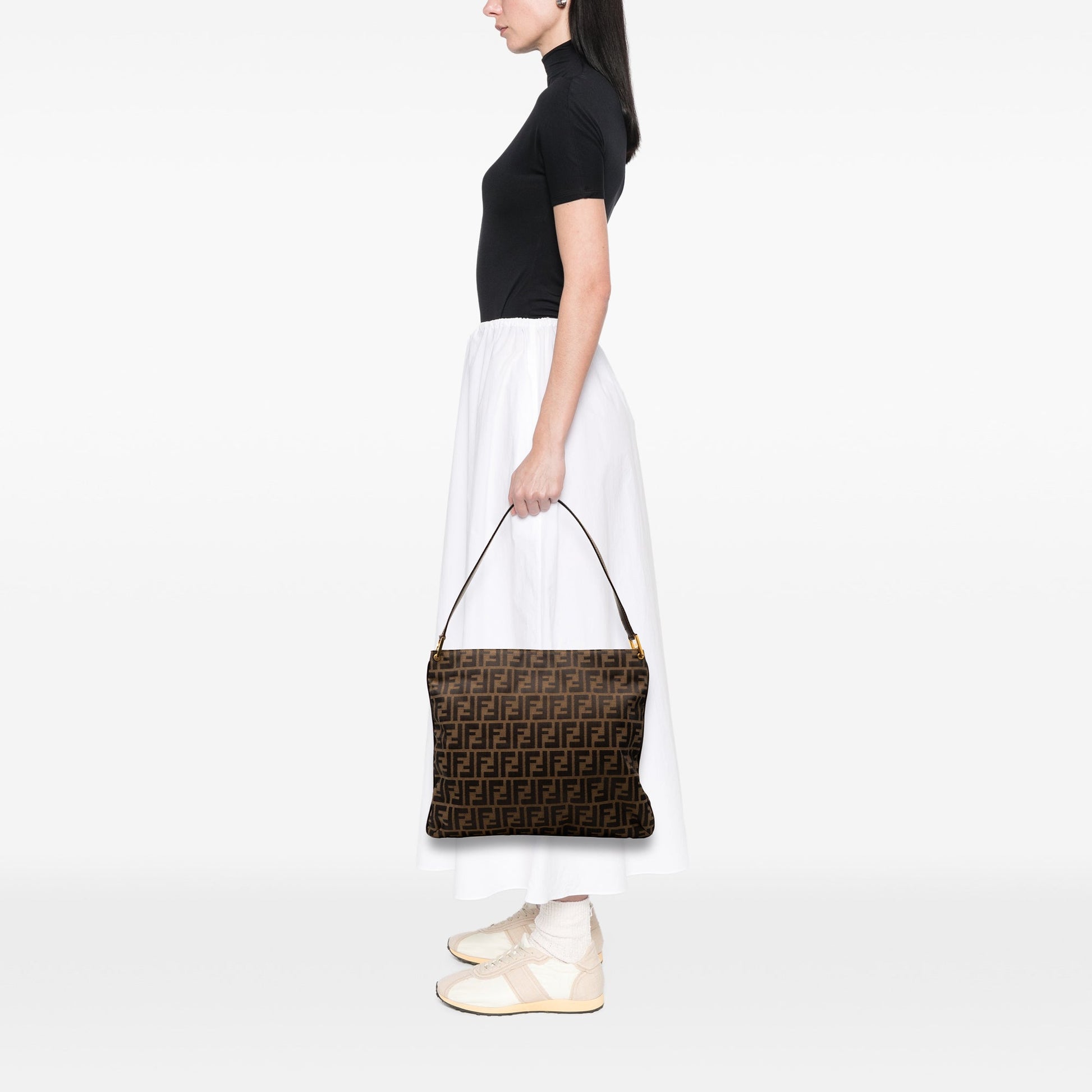 Fendi Zucca Canvas Shoulder Bag