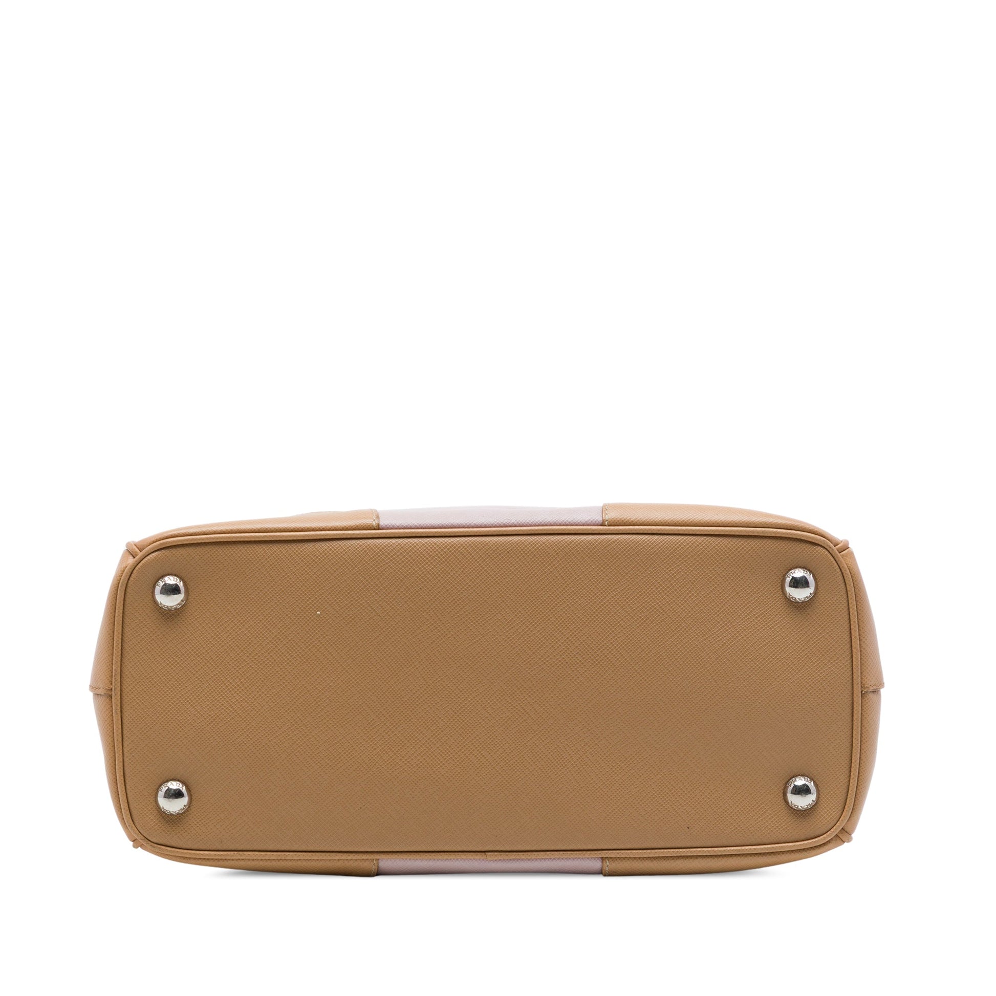 Prada Small Bicolor Saffiano Galleria Double Zip Satchel