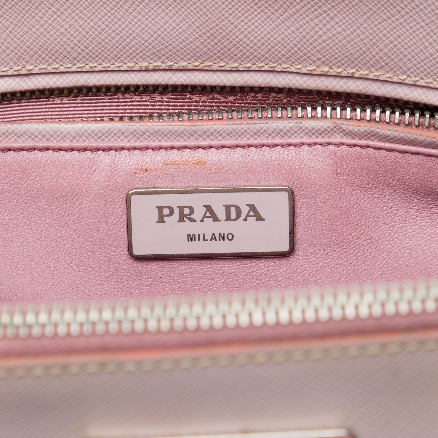 Prada Small Bicolor Saffiano Galleria Double Zip Satchel