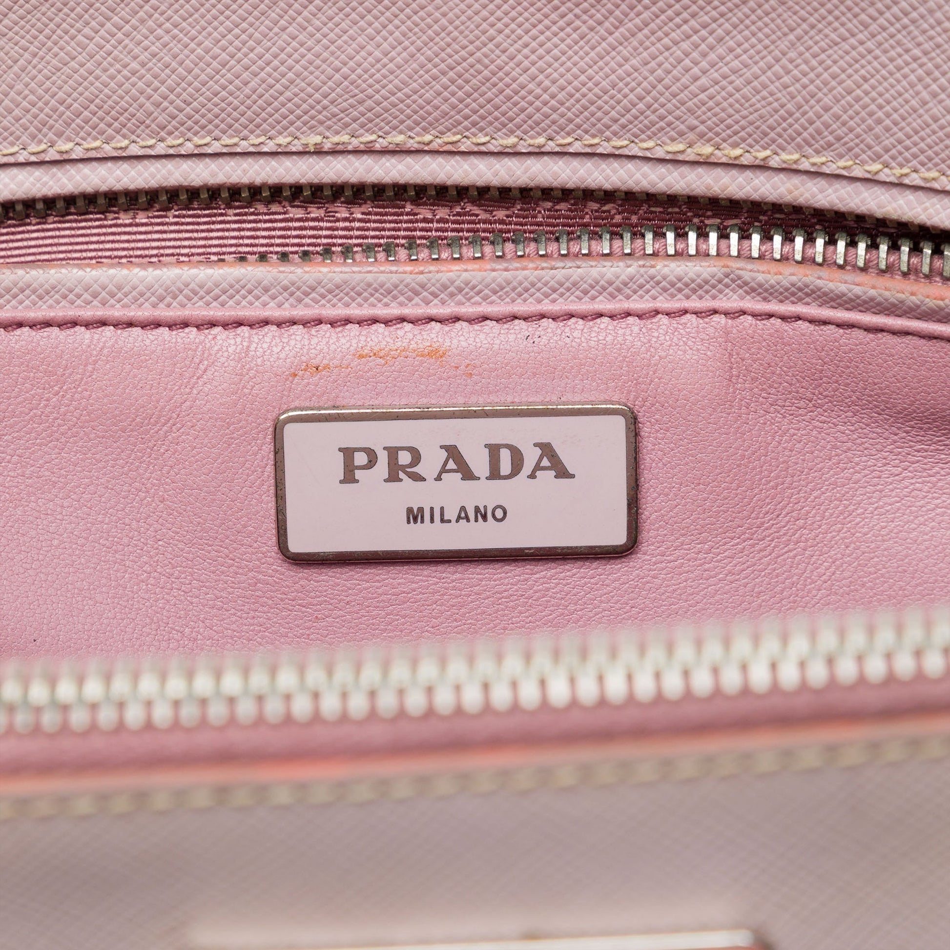 Prada Small Bicolor Saffiano Galleria Double Zip Satchel