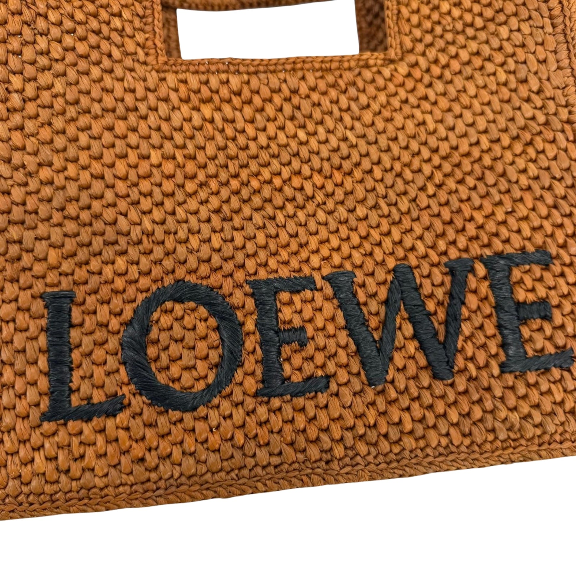 LOEWE Small Raffia Font Tote
