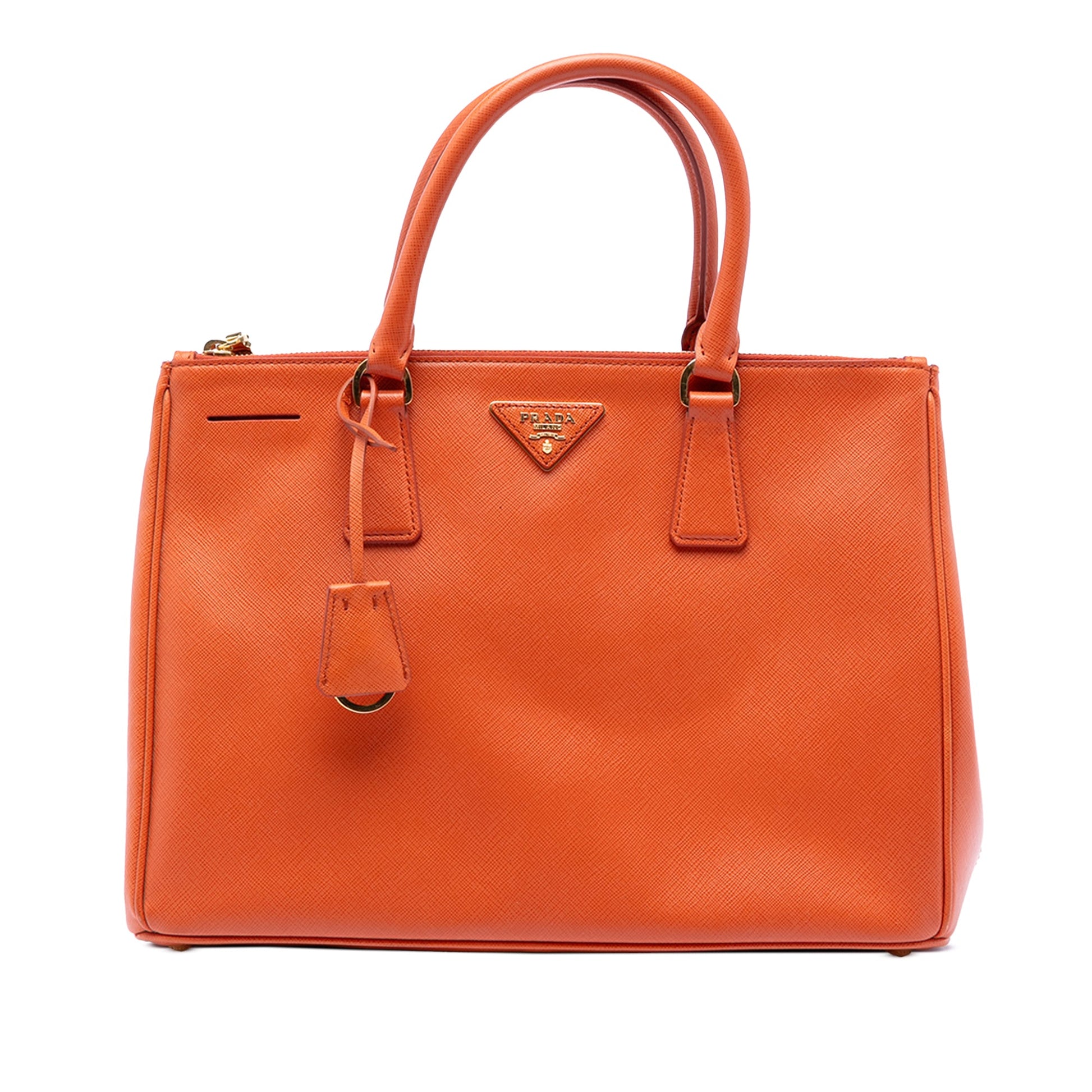 Prada Medium Saffiano Lux Galleria Double Zip Satchel