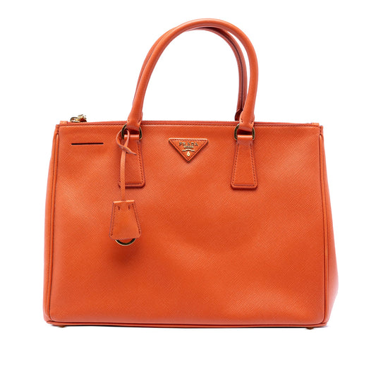 Prada Medium Saffiano Lux Galleria Double Zip Satchel