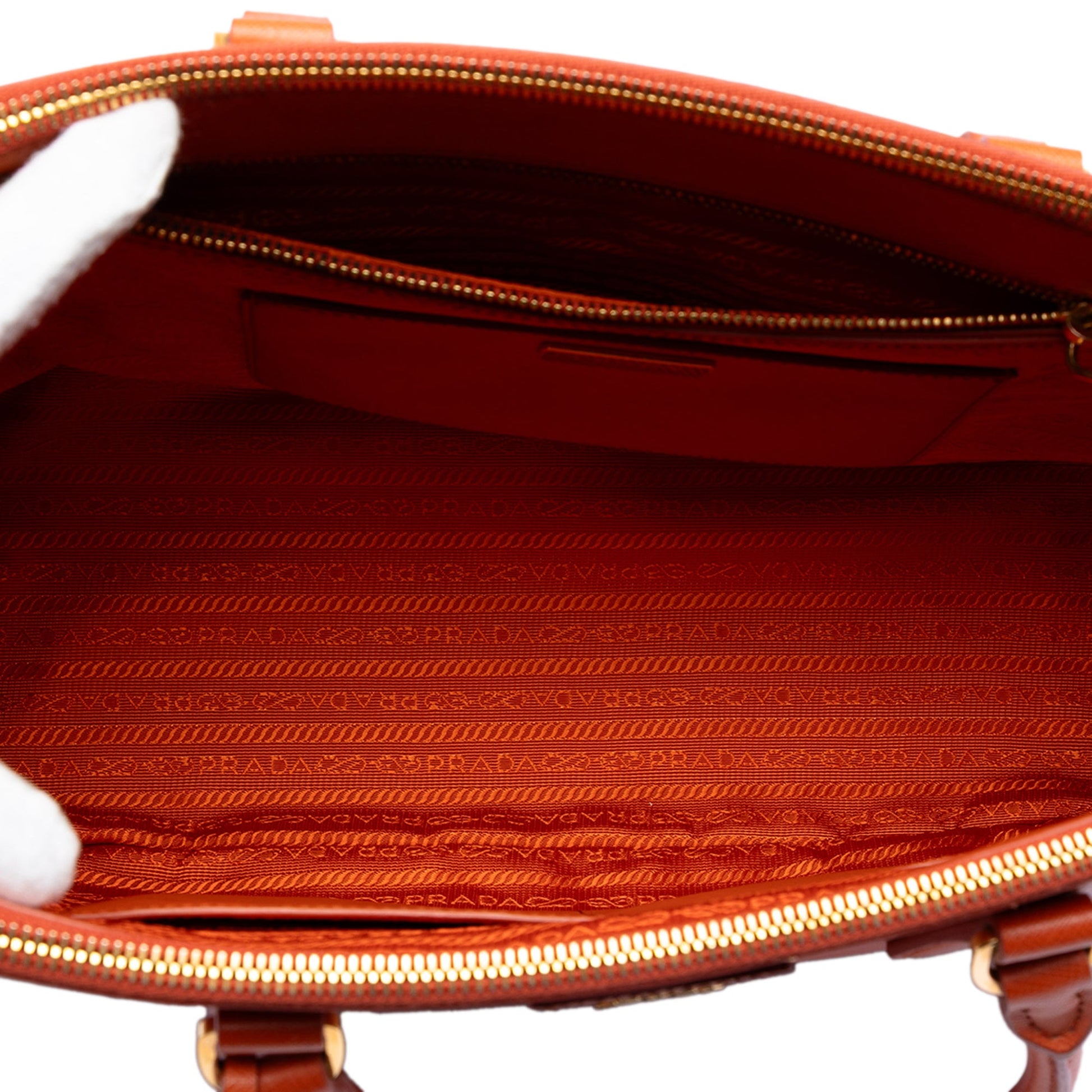 Prada Medium Saffiano Lux Galleria Double Zip Satchel