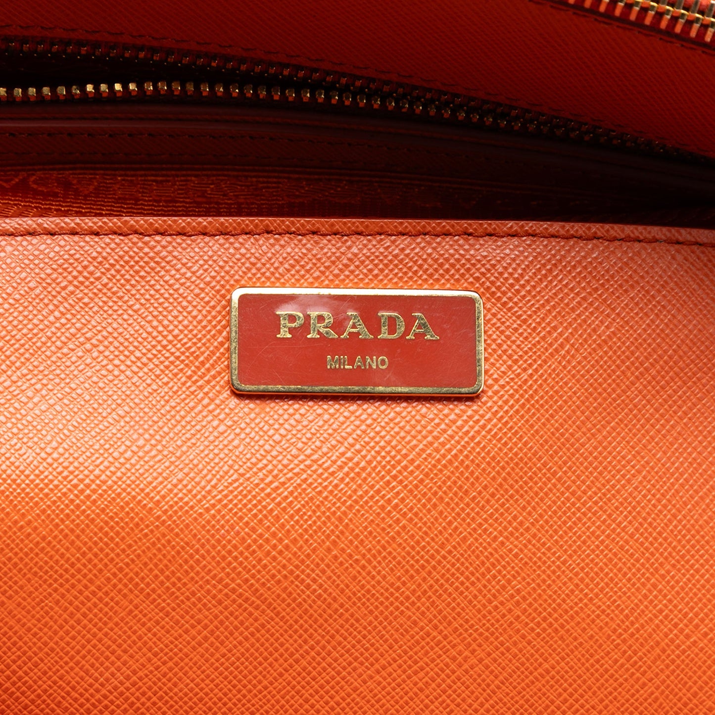 Prada Medium Saffiano Lux Galleria Double Zip Satchel